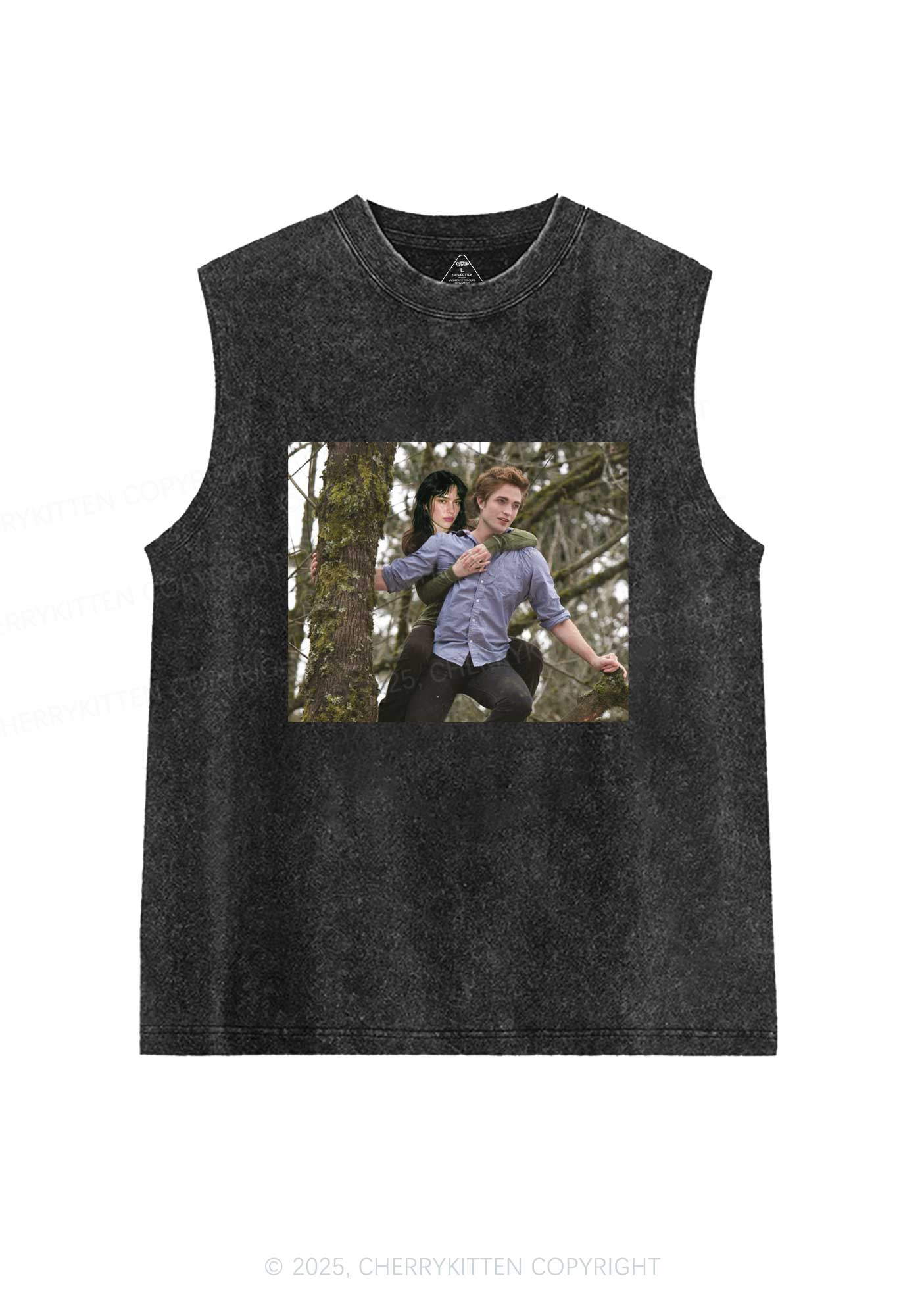 Custom Face Y2K Washed Muscle Tank Cherrykitten