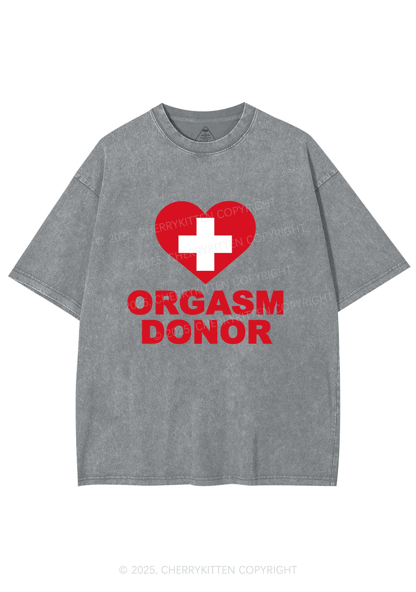 Orgxsm Donor Y2K Shirts Washed Tee Cherrykitten