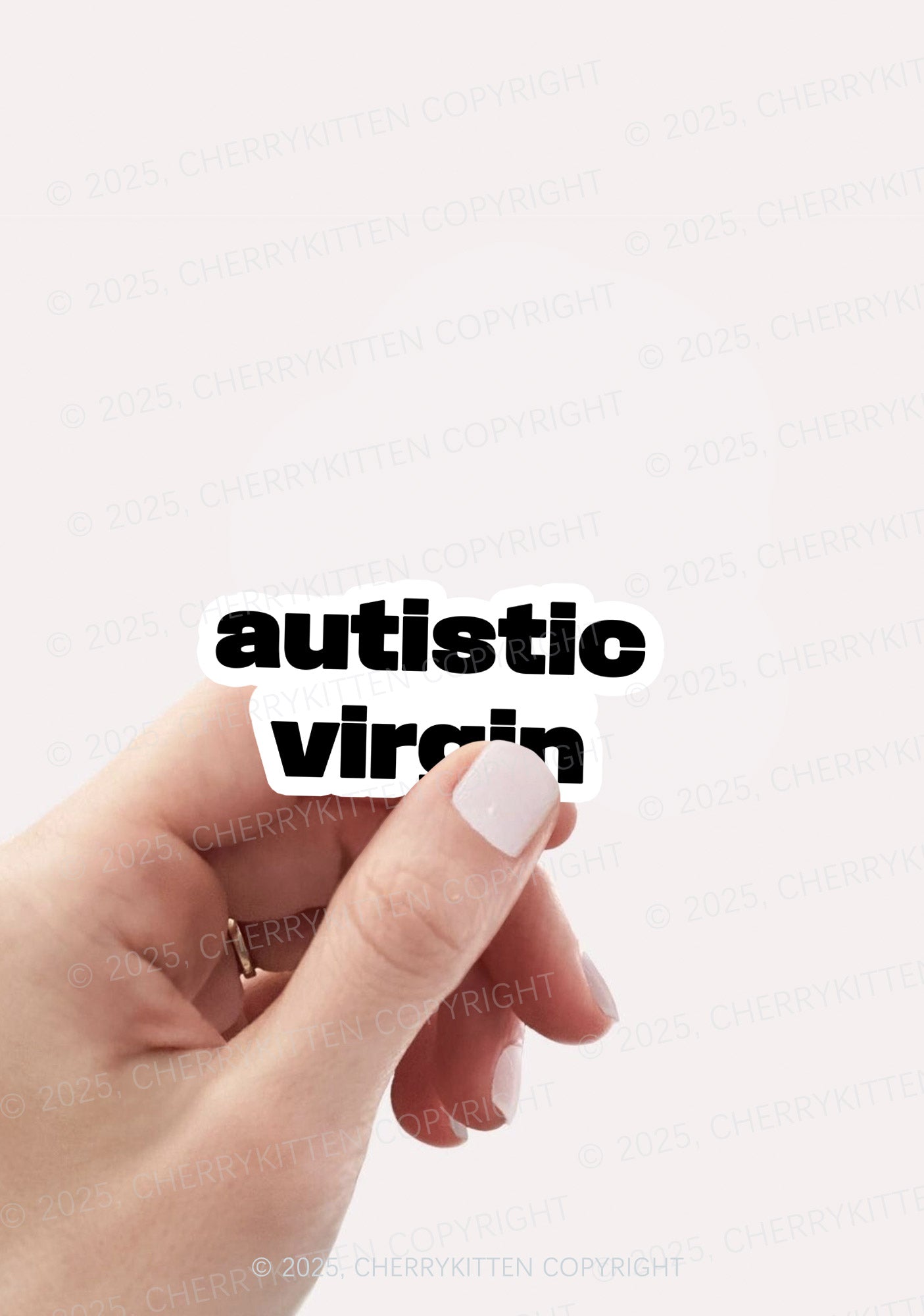 Autistic Virgin 1Pc Y2K Sticker Cherrykitten