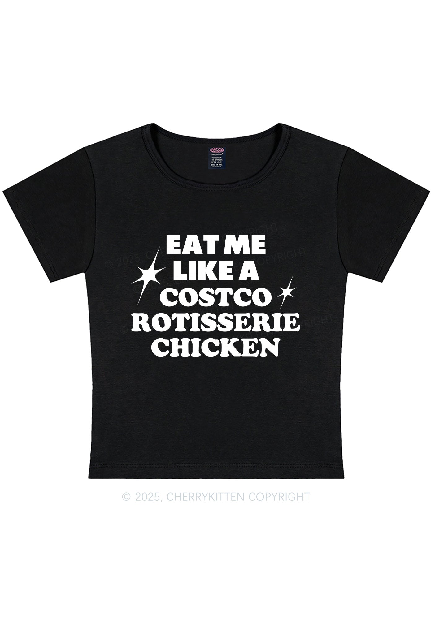 Eat Me Like Chicken Y2K Baby Tee Cherrykitten