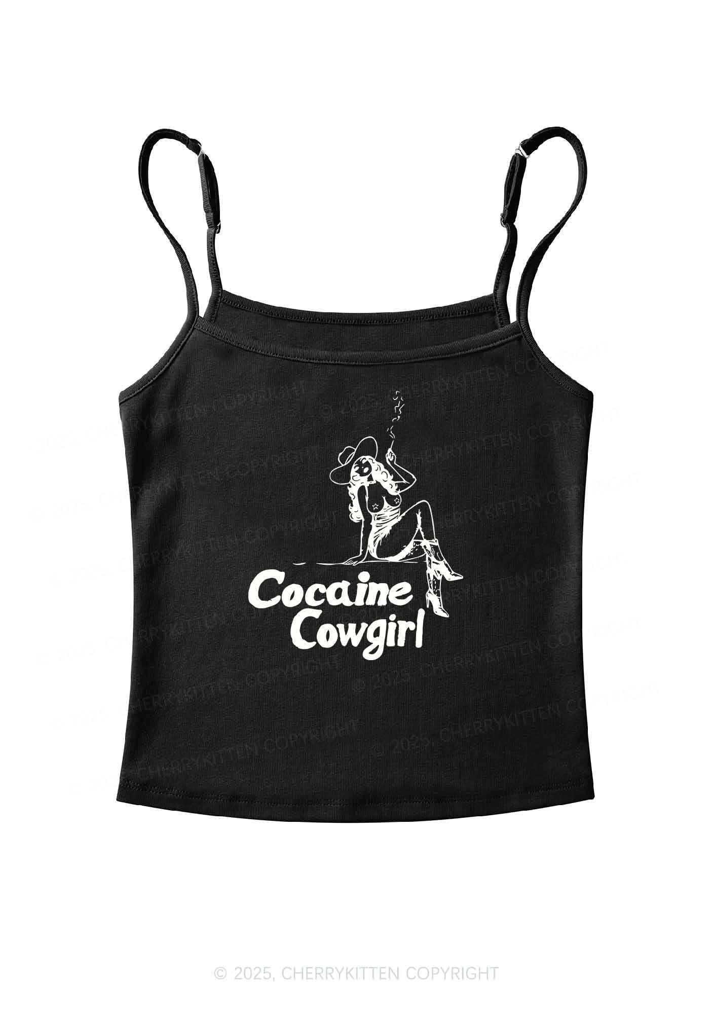 Cola Cowgirl Y2K Spaghetti Strap Cami Cherrykitten
