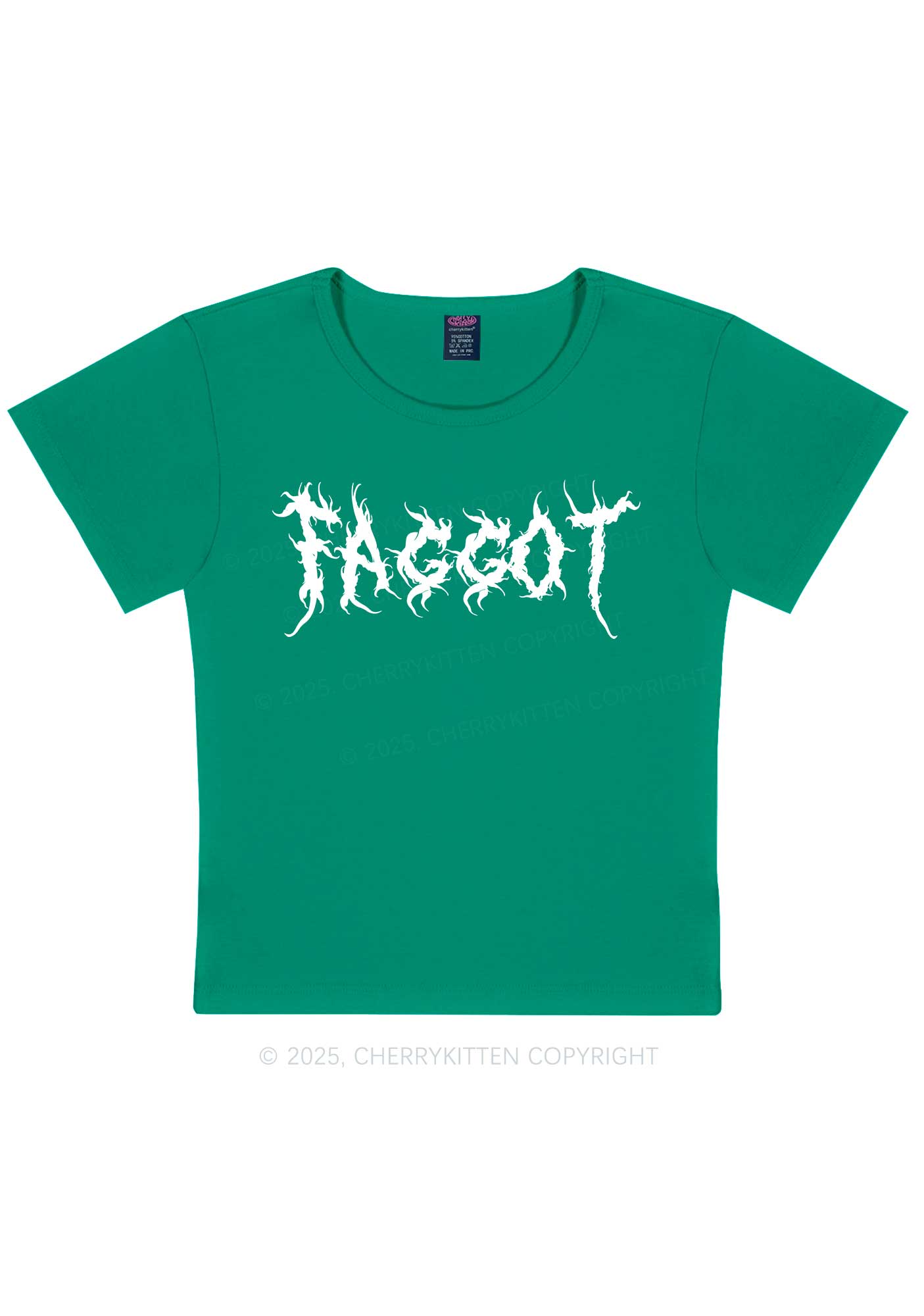 Punk Faggot Pride Y2K Baby Tee Cherrykitten