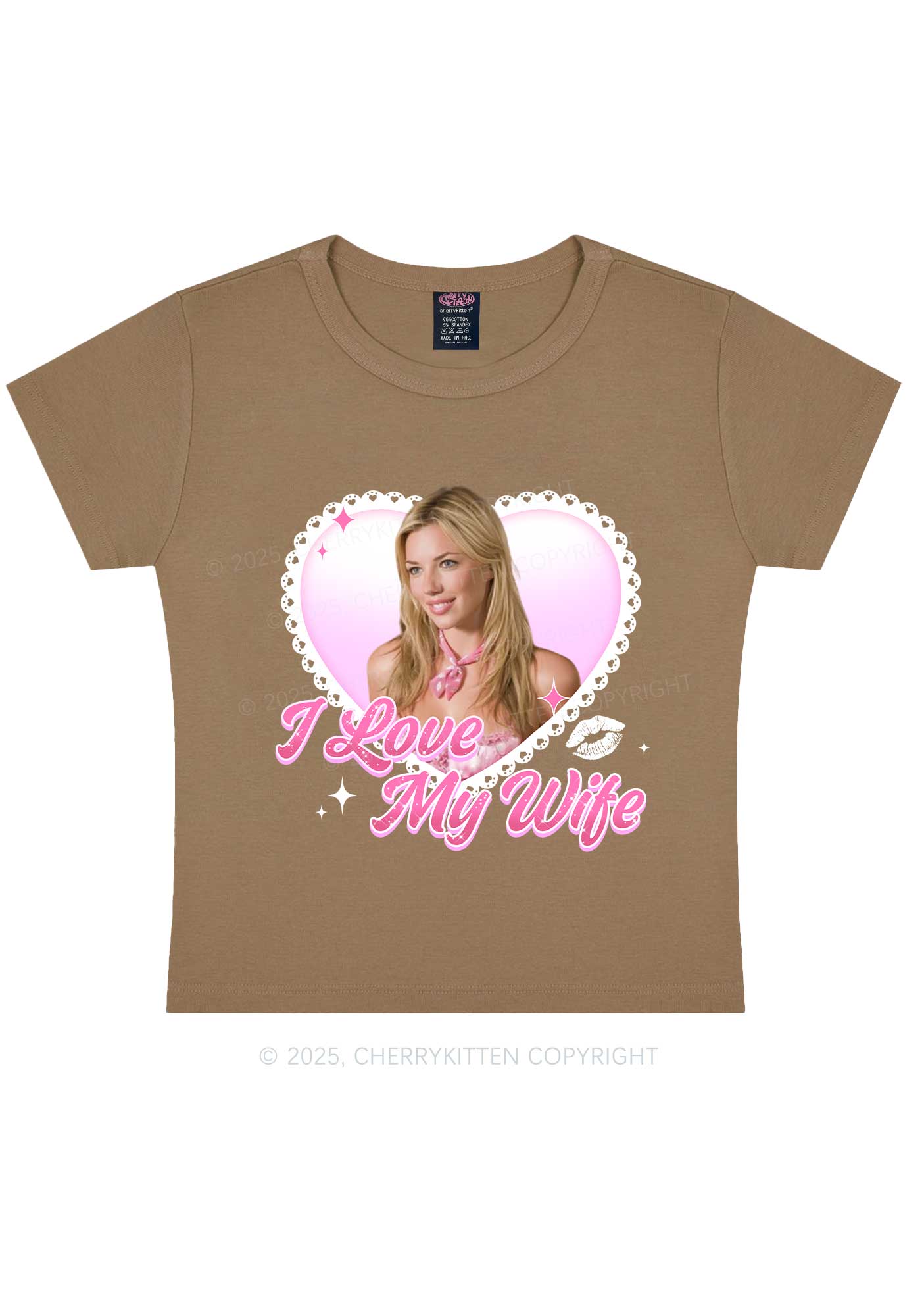 Custom I Love My Wife Y2K Baby Tee Cherrykitten