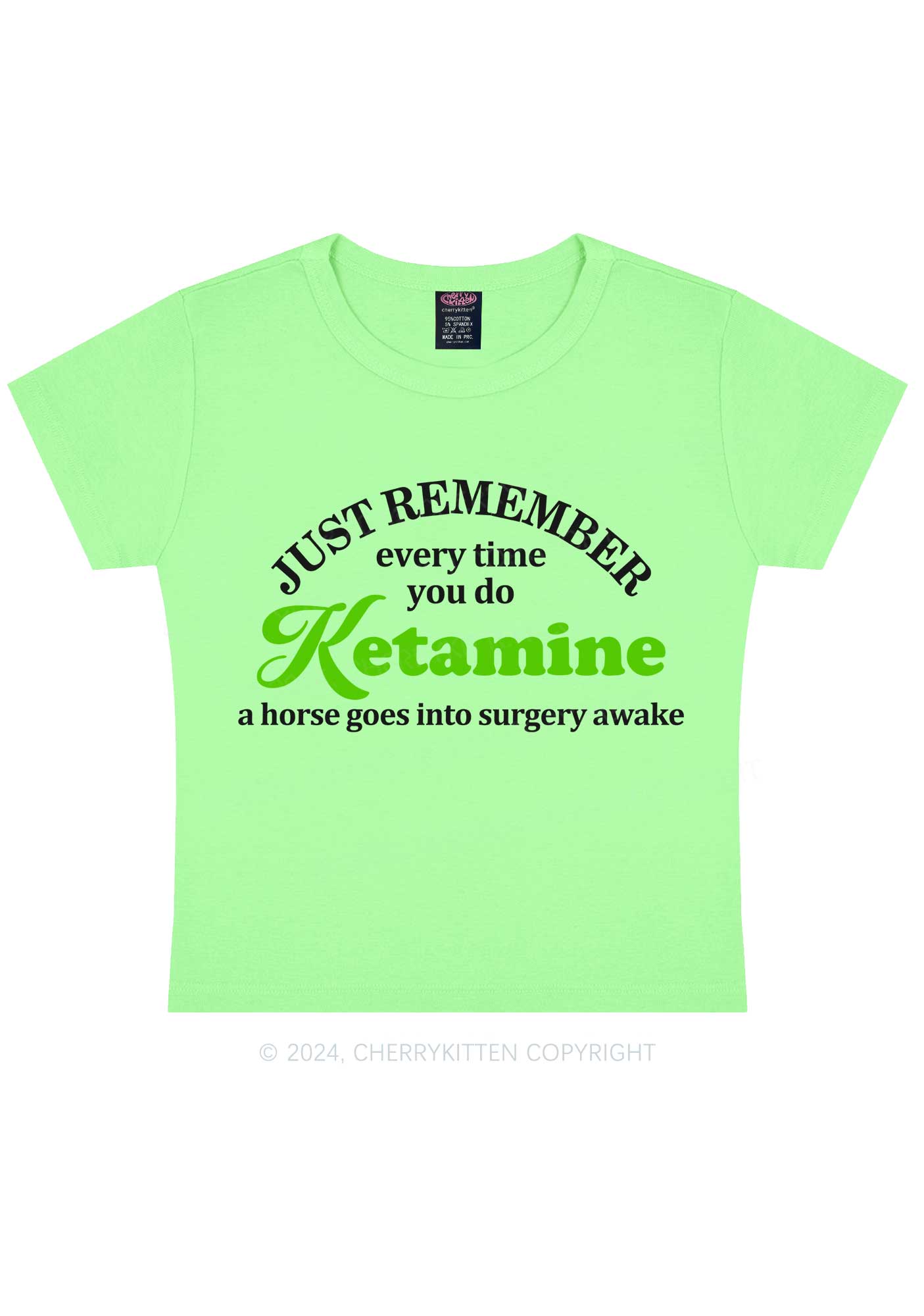 Just Remember K Horse Y2K Baby Tee Cherrykitten