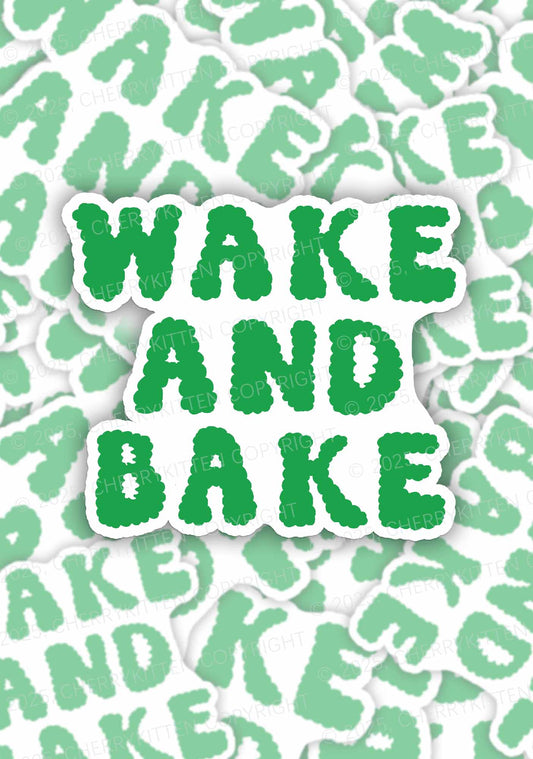 Wake And Bake 1Pc Y2K Sticker Cherrykitten