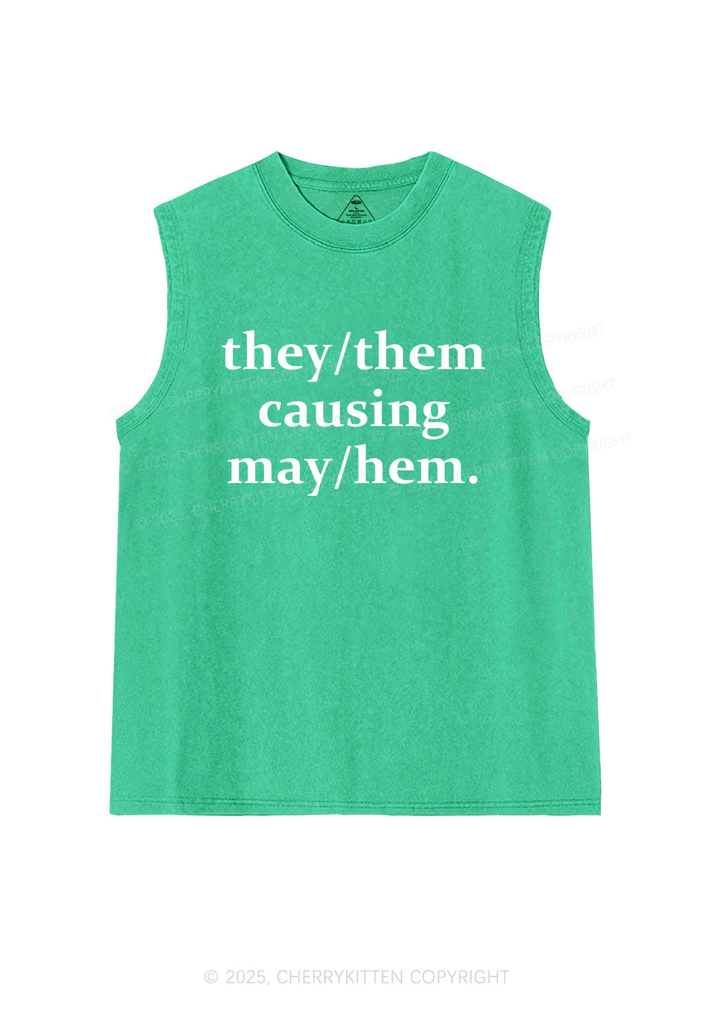 They Causing May Pride Y2K Washed Muscle Tank Cherrykitten