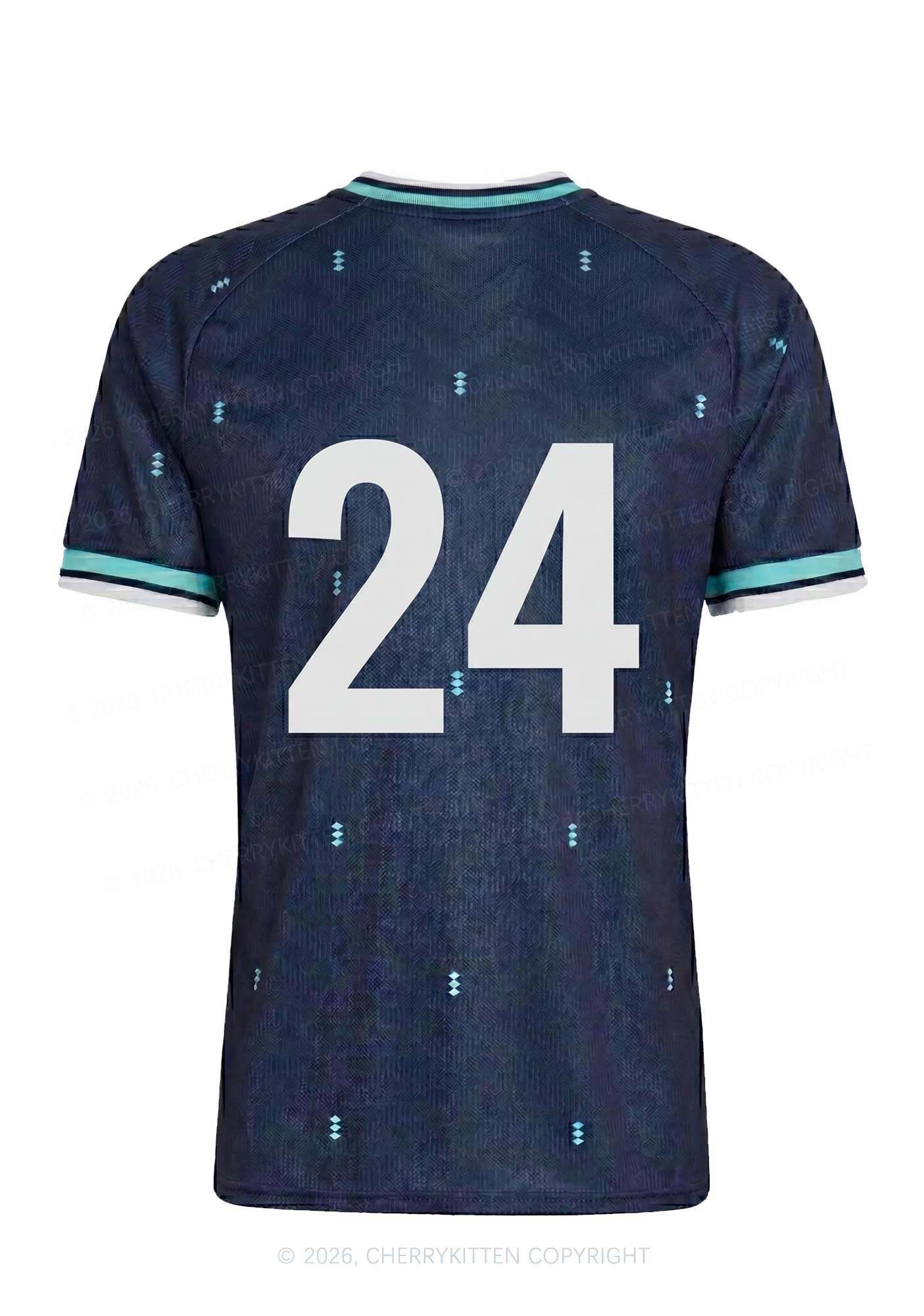 Navy Blue Dyke Y2K Football Jersey Shirts Cherrykitten