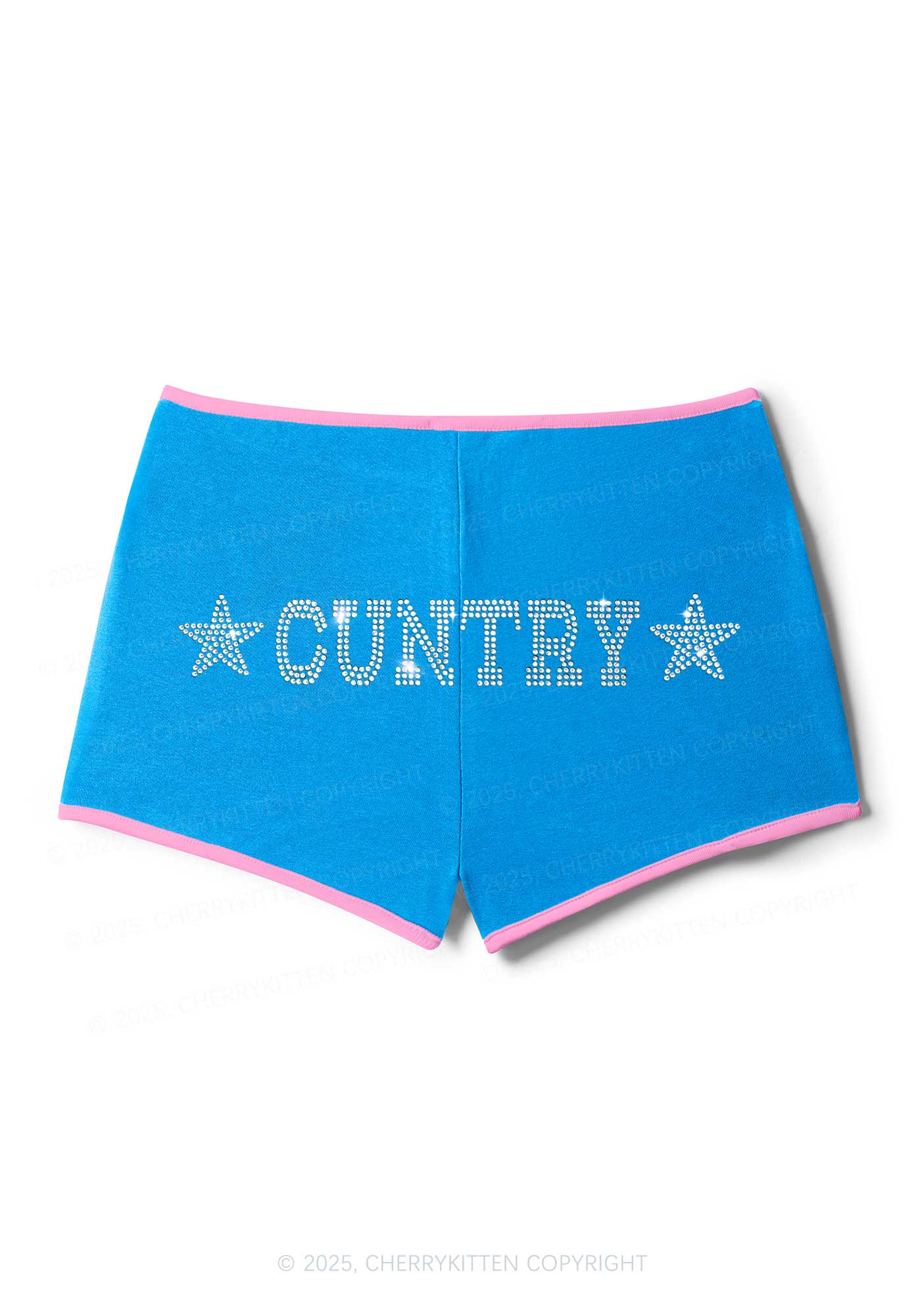Rhinestone Cuntry Y2K Booty Shorts Cherrykitten