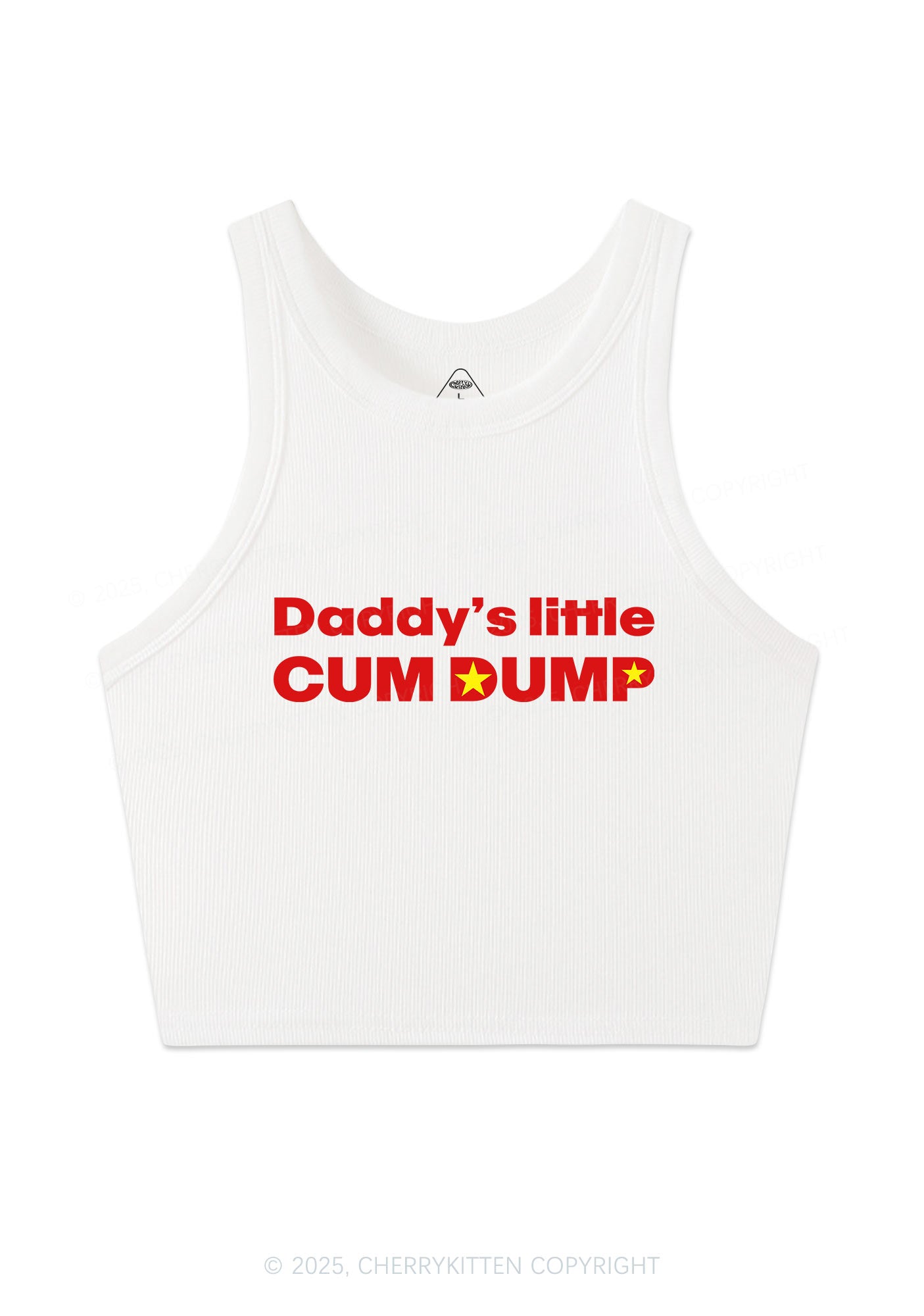 Daddys Little Cum Dump Y2K Crop Tank Top Cherrykitten