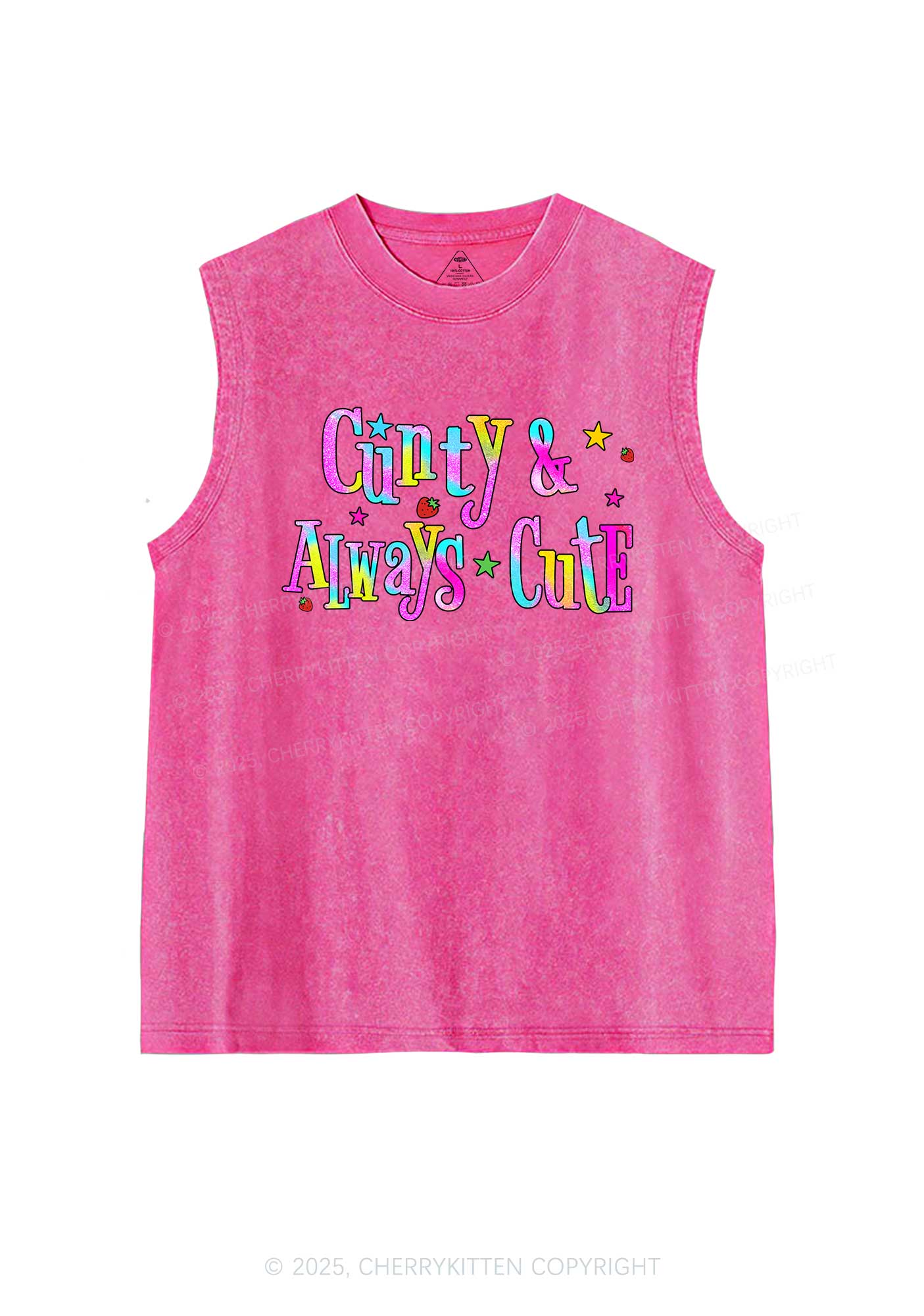 Cxxty Always Cute Y2K Washed Muscle Tank Cherrykitten
