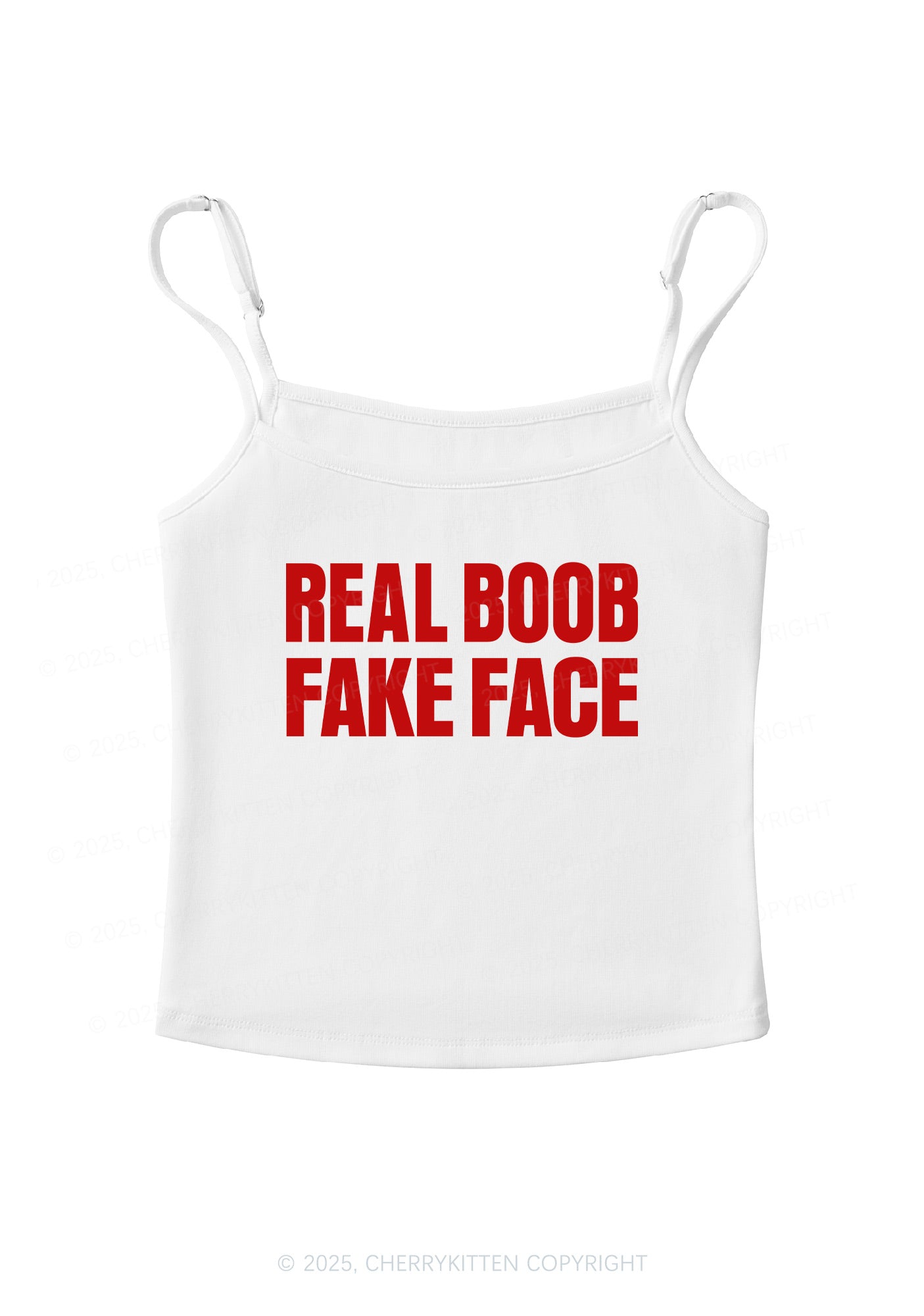 Fake Face Real Bxxb Y2K Spaghetti Strap Cami Cherrykitten