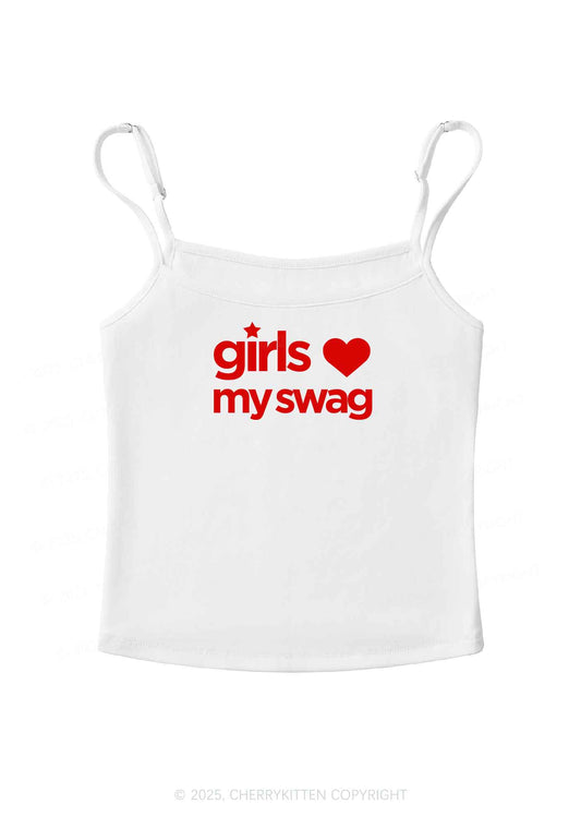 Girls Love My Swag Pride Y2K Spaghetti Strap Cami Cherrykitten