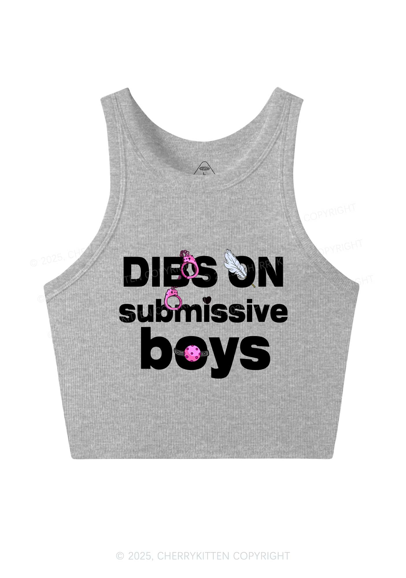 Dibs On S Boys Y2K Crop Tank Top Cherrykitten