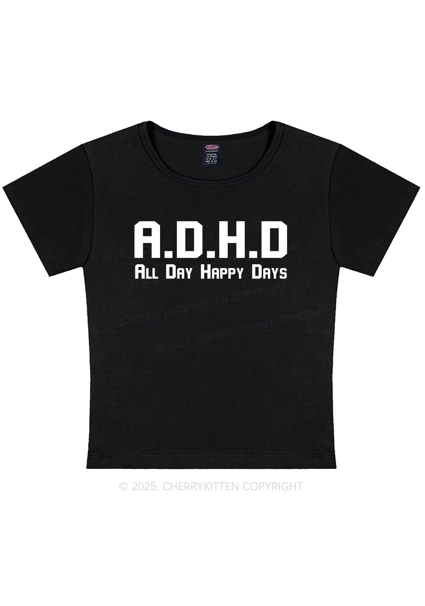 All Day Happy Days Y2K Baby Tee Cherrykitten
