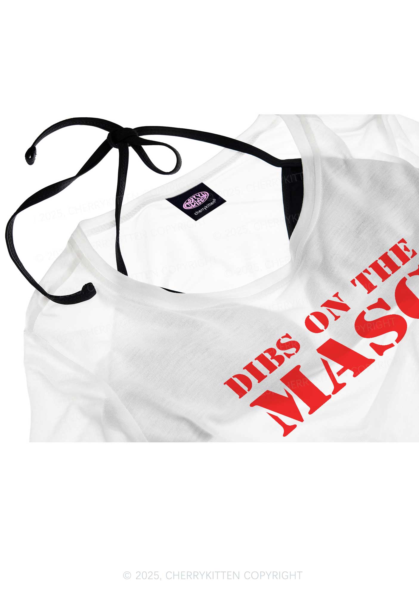 Dibs On The Masc Pride Y2K Sheer Crop Tee Cherrykitten