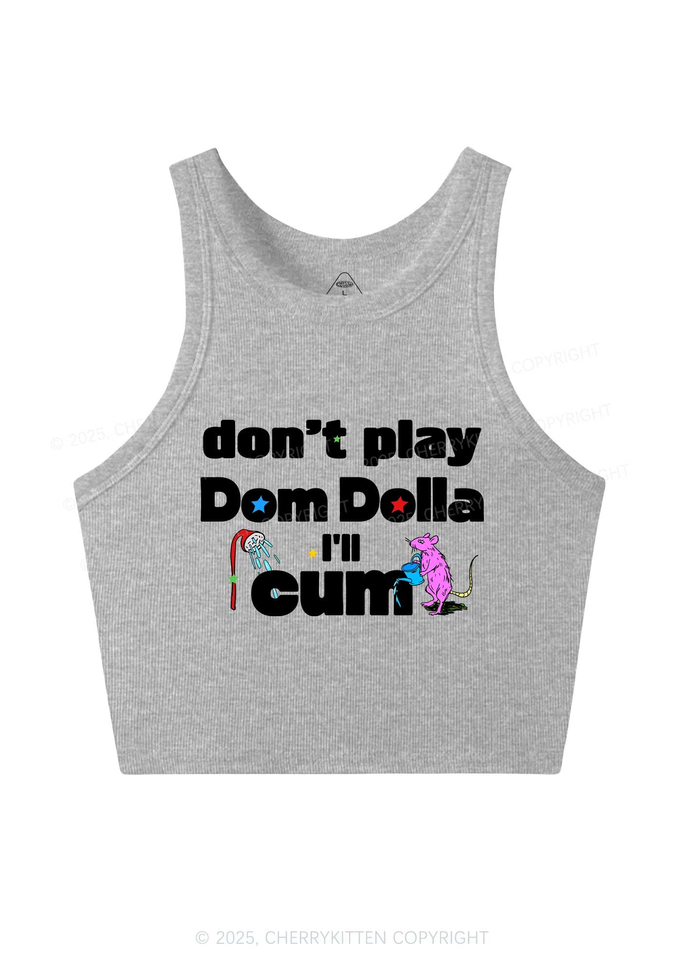 Do Not Play Dom Y2K Crop Tank Top Cherrykitten