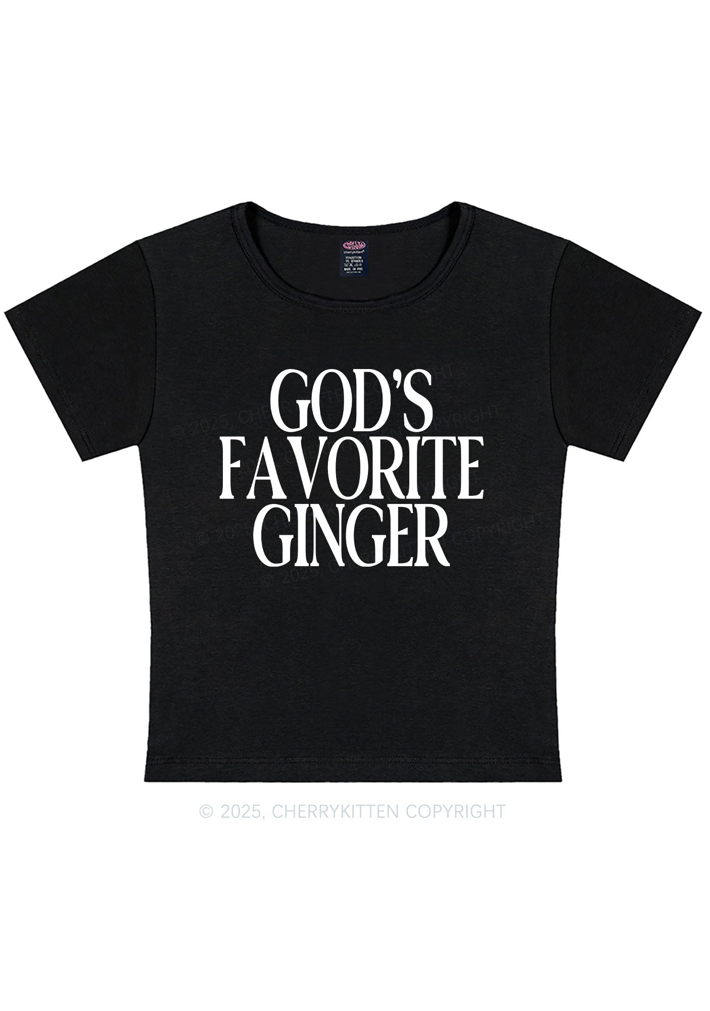 Gods Favorite Ginger Y2K Baby Tee Cherrykitten