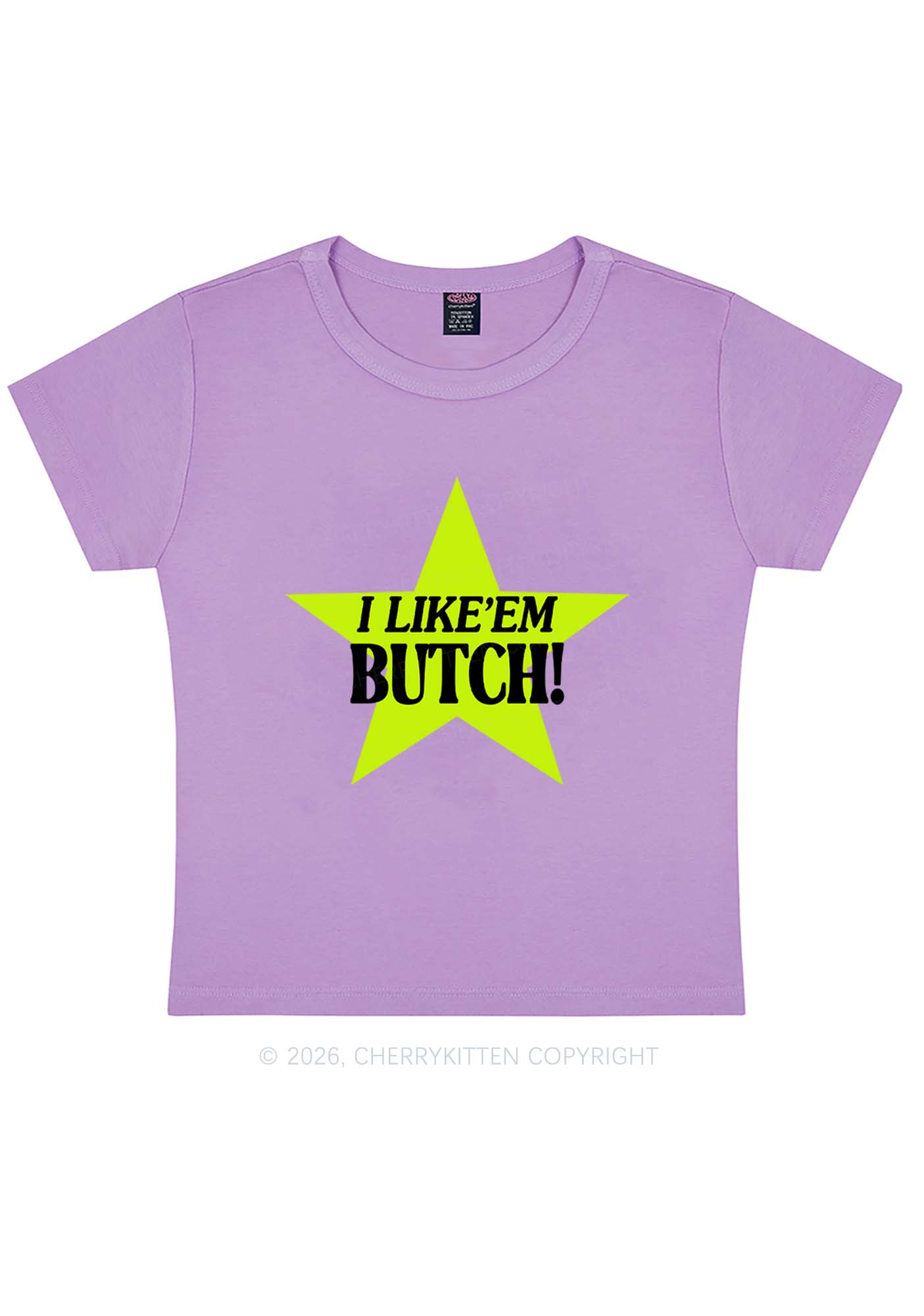I Like Butch Pride Y2K Baby Tee Cherrykitten
