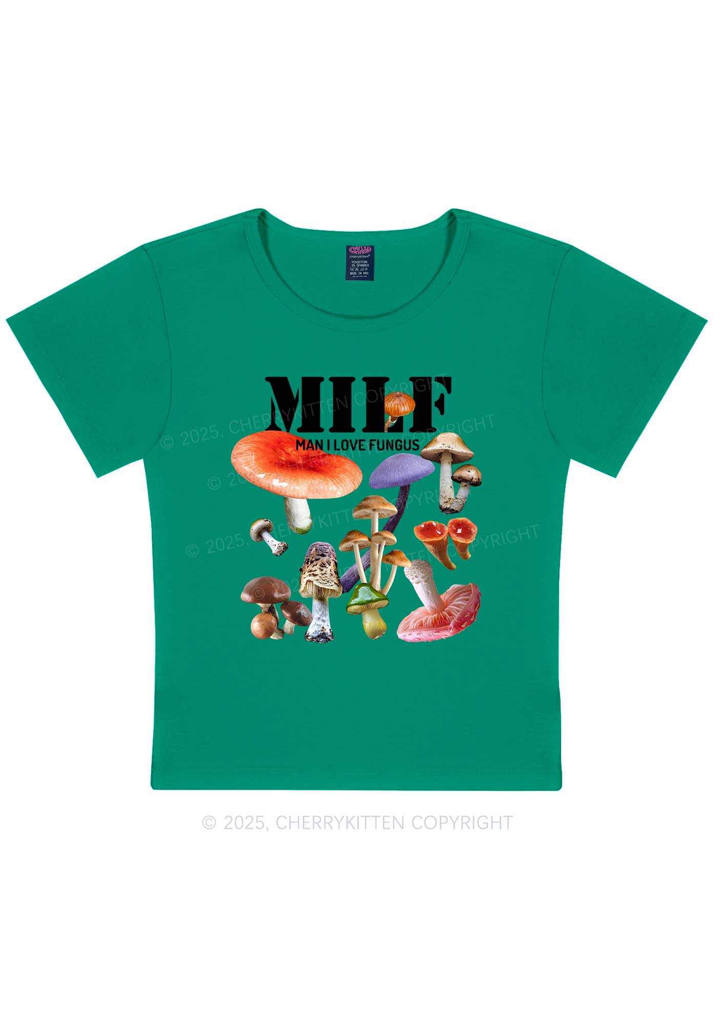 Man I Love Fungus Y2K Baby Tee Cherrykitten