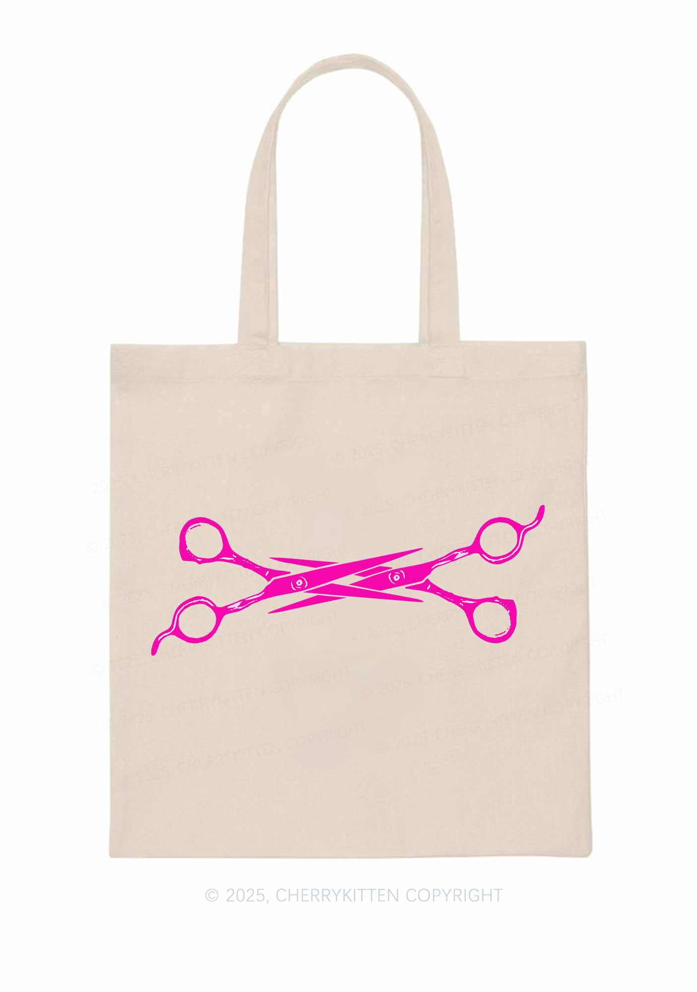 Pink Scissor Pride Y2K Canvas Tote Bag Cherrykitten