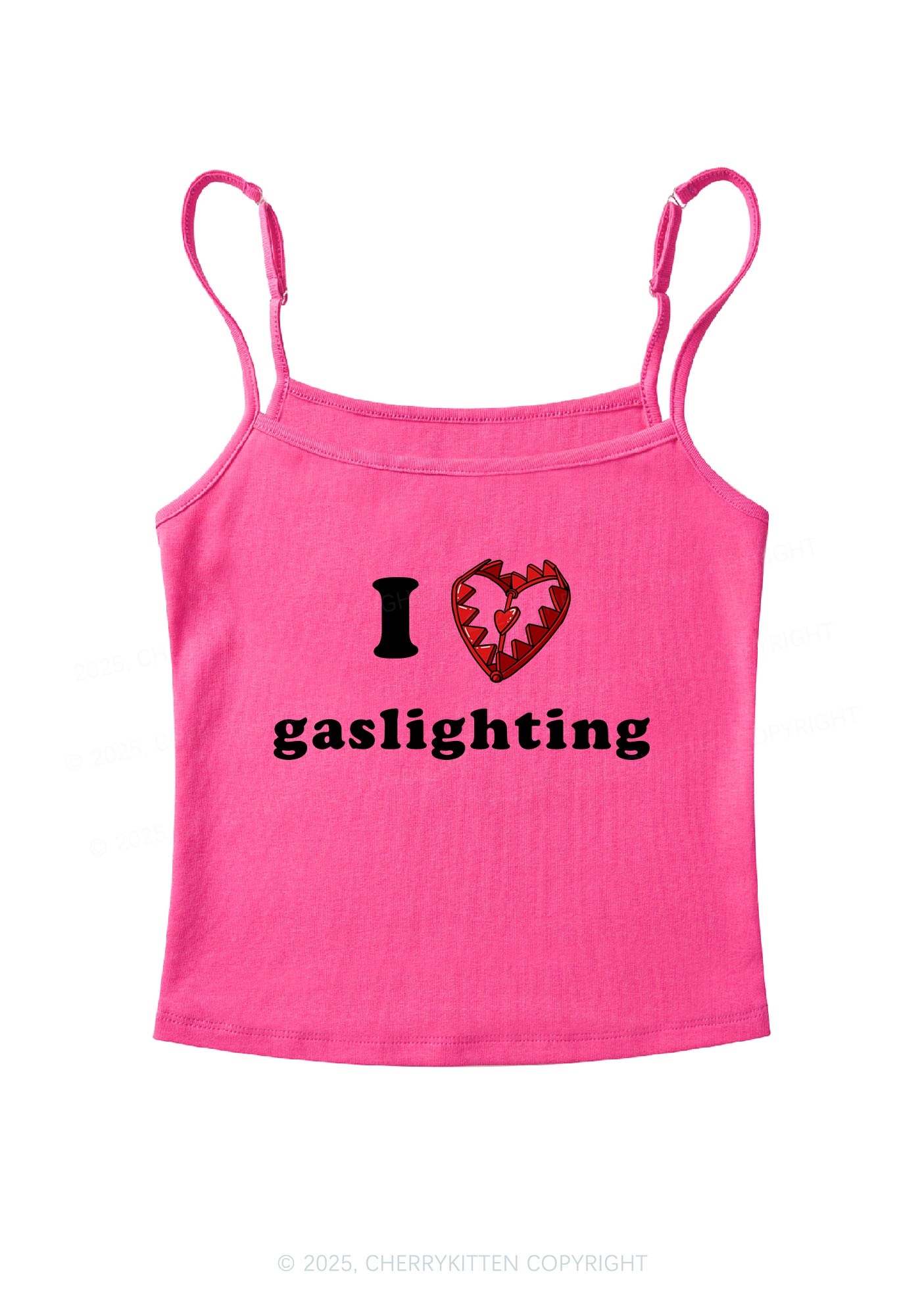 Love Gaslighting Y2K Spaghetti Strap Cami Cherrykitten