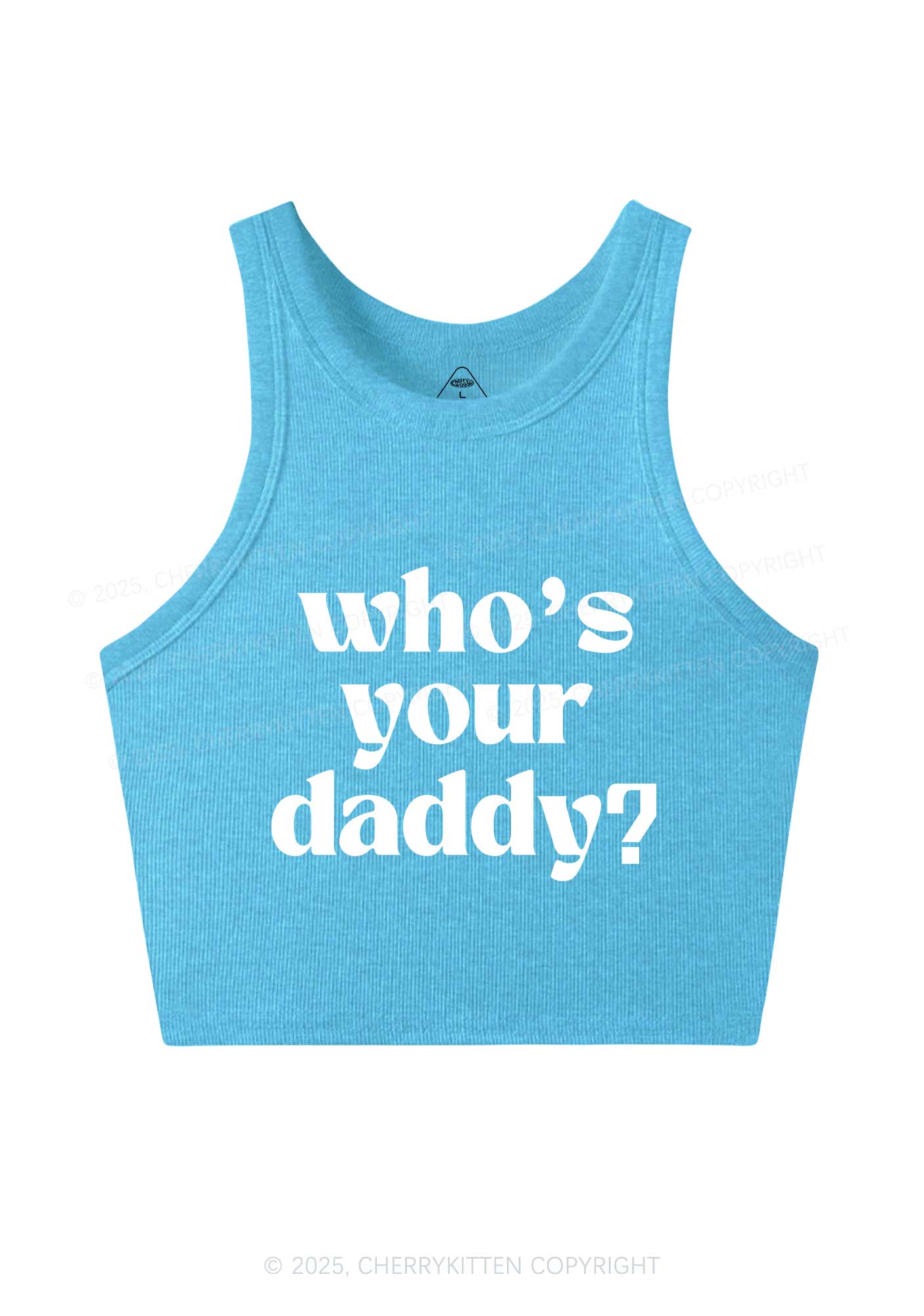 Whos Your Daddy Y2K Crop Tank Top Cherrykitten