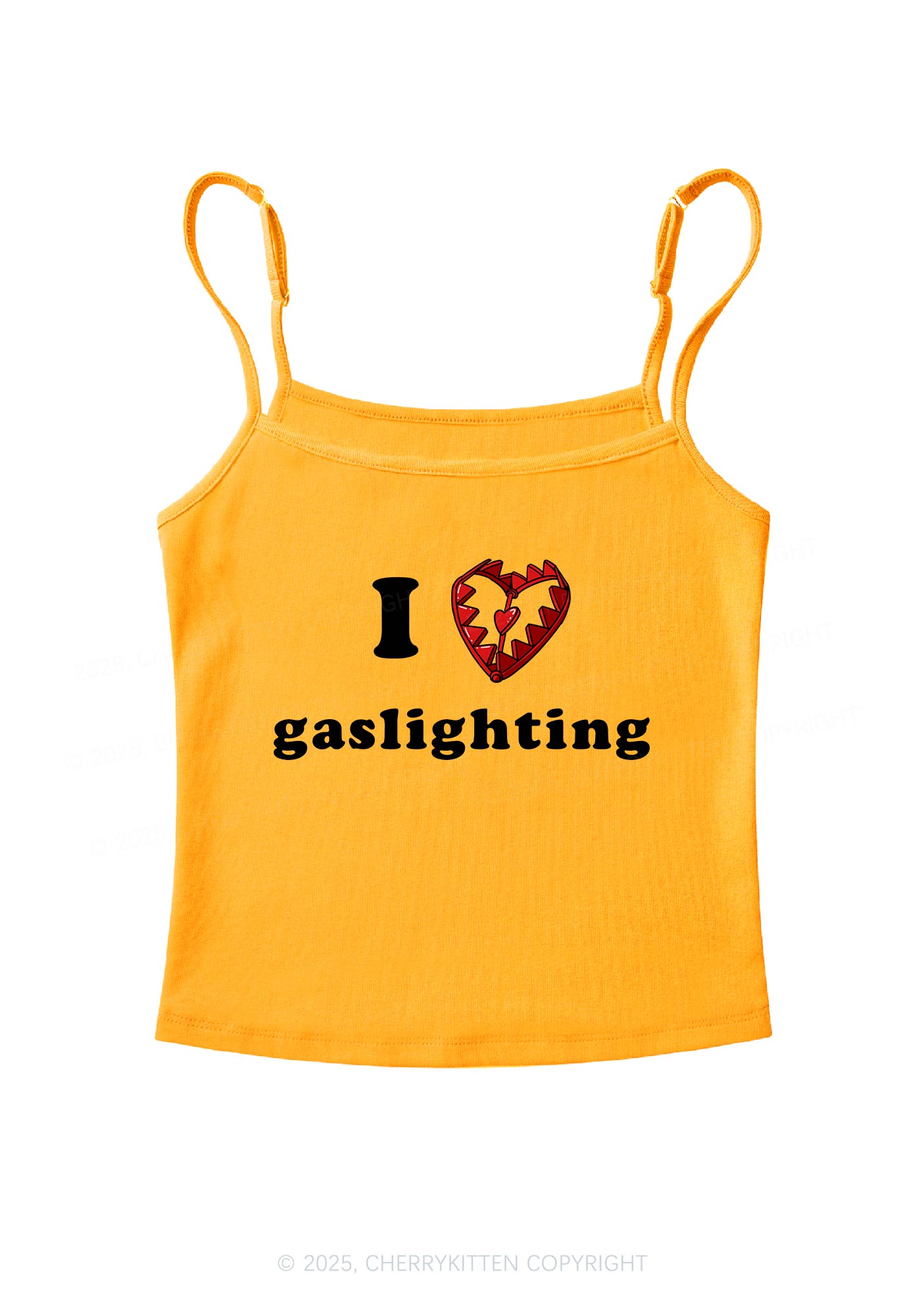 Love Gaslighting Y2K Spaghetti Strap Cami Cherrykitten
