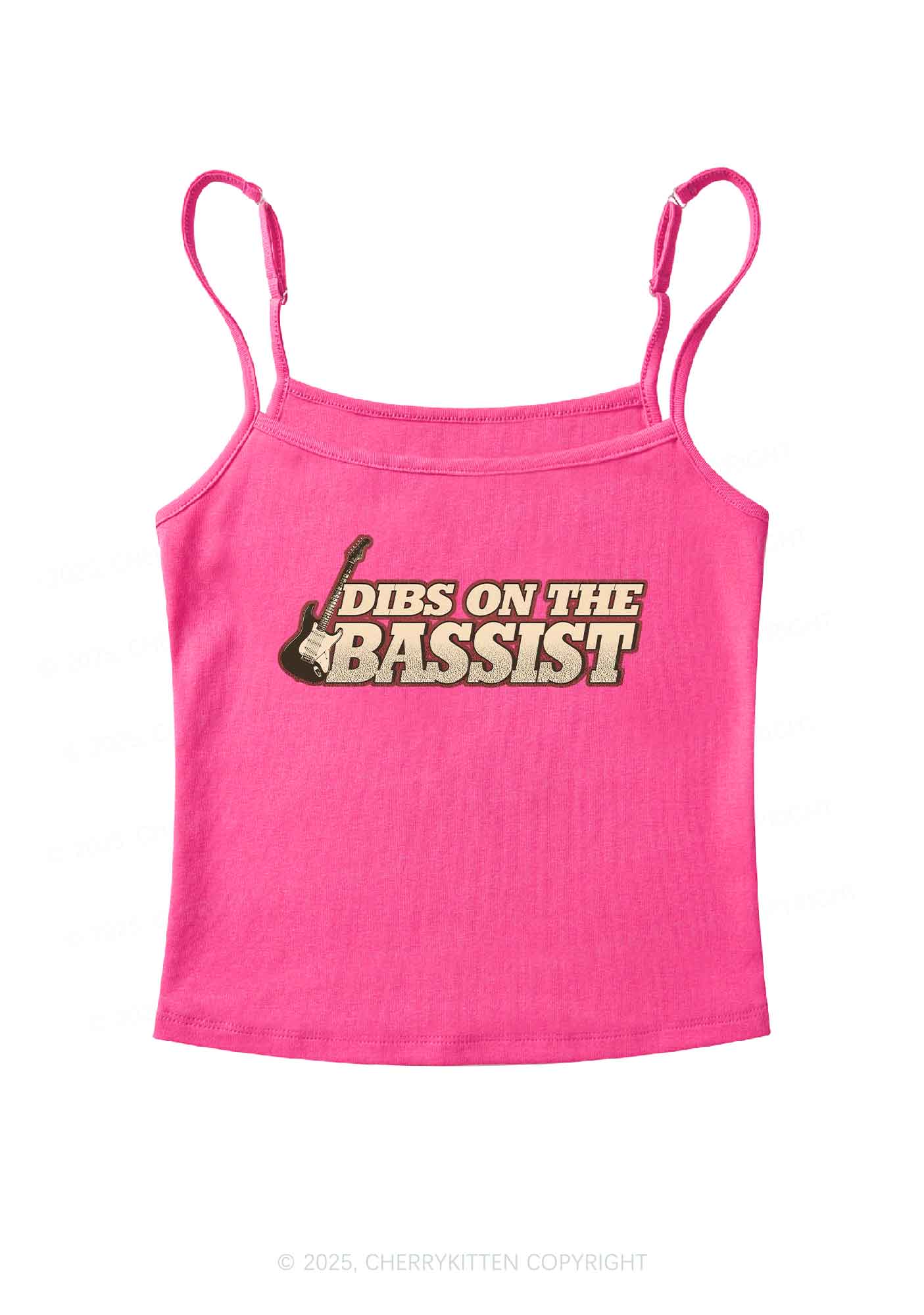 Dibs On The Bassist Y2K Spaghetti Strap Cami Cherrykitten