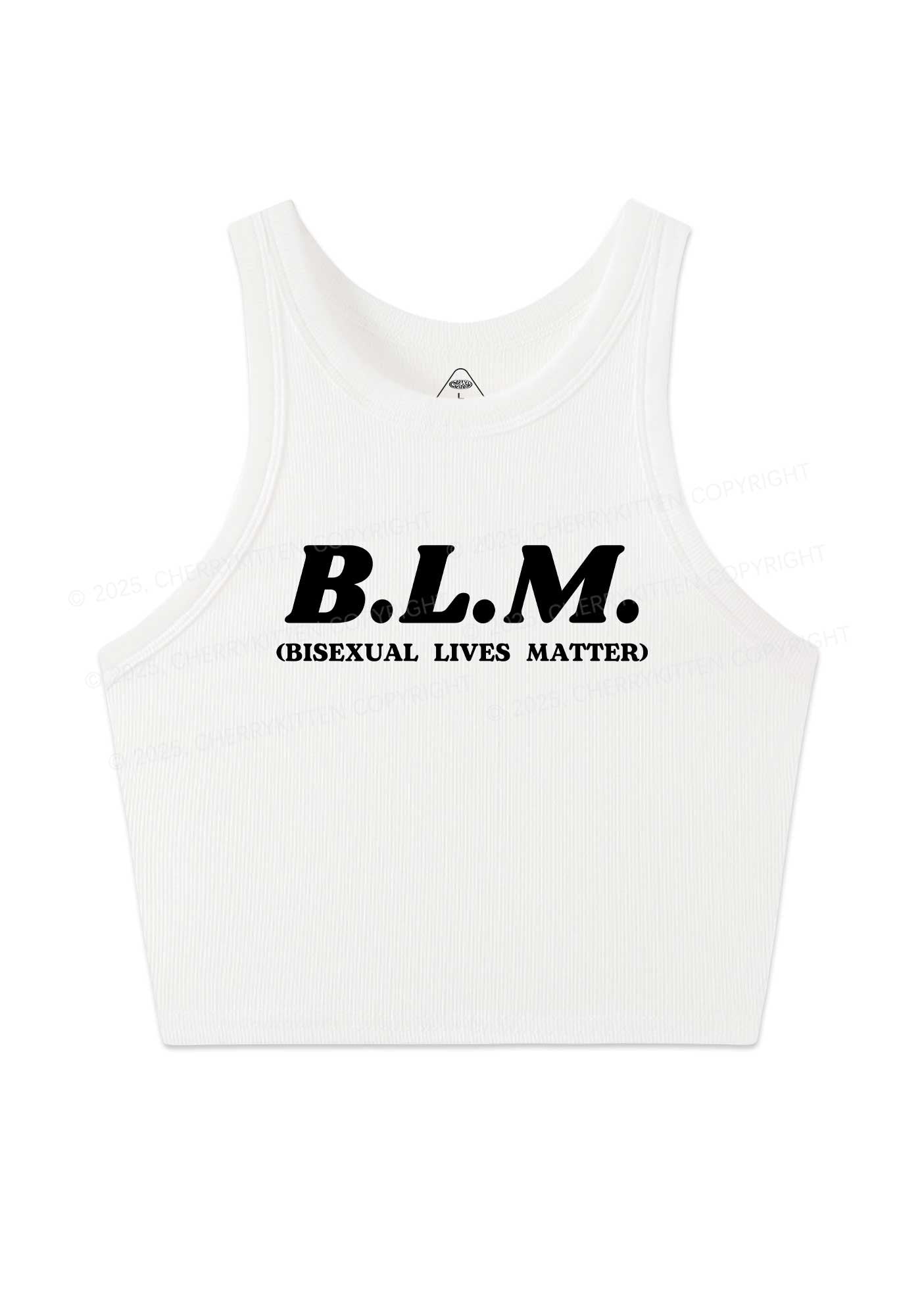 Bisexual Lives Matter Pride Y2K Crop Tank Top Cherrykitten