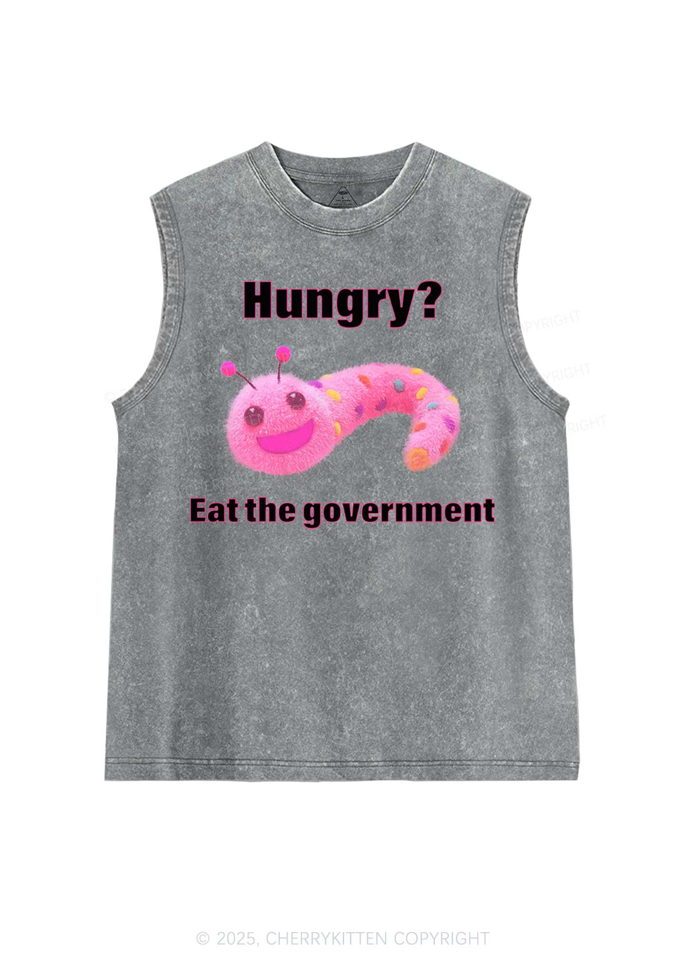 Eat The Government Y2K Washed Muscle Tank Cherrykitten