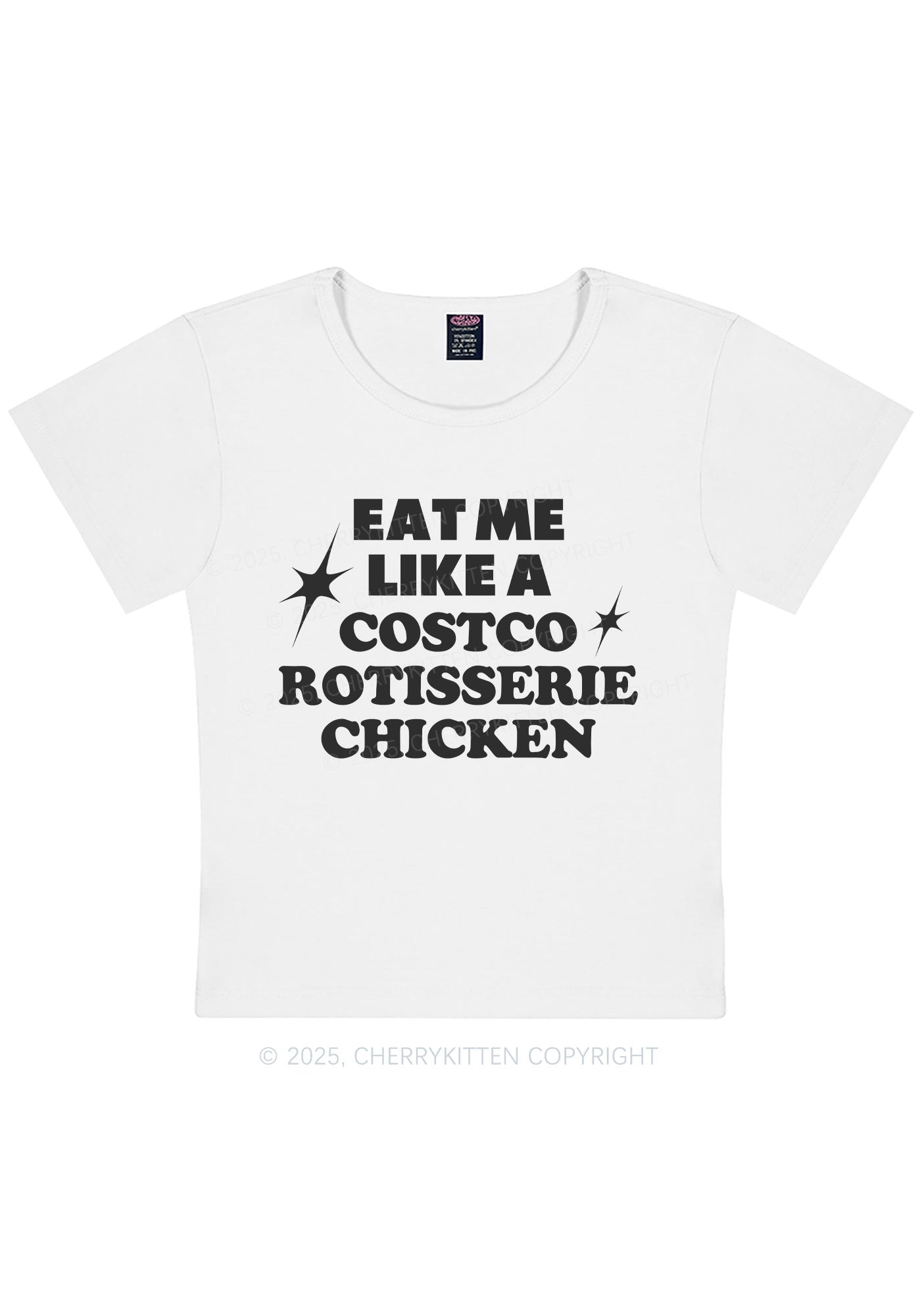 Eat Me Like Chicken Y2K Baby Tee Cherrykitten