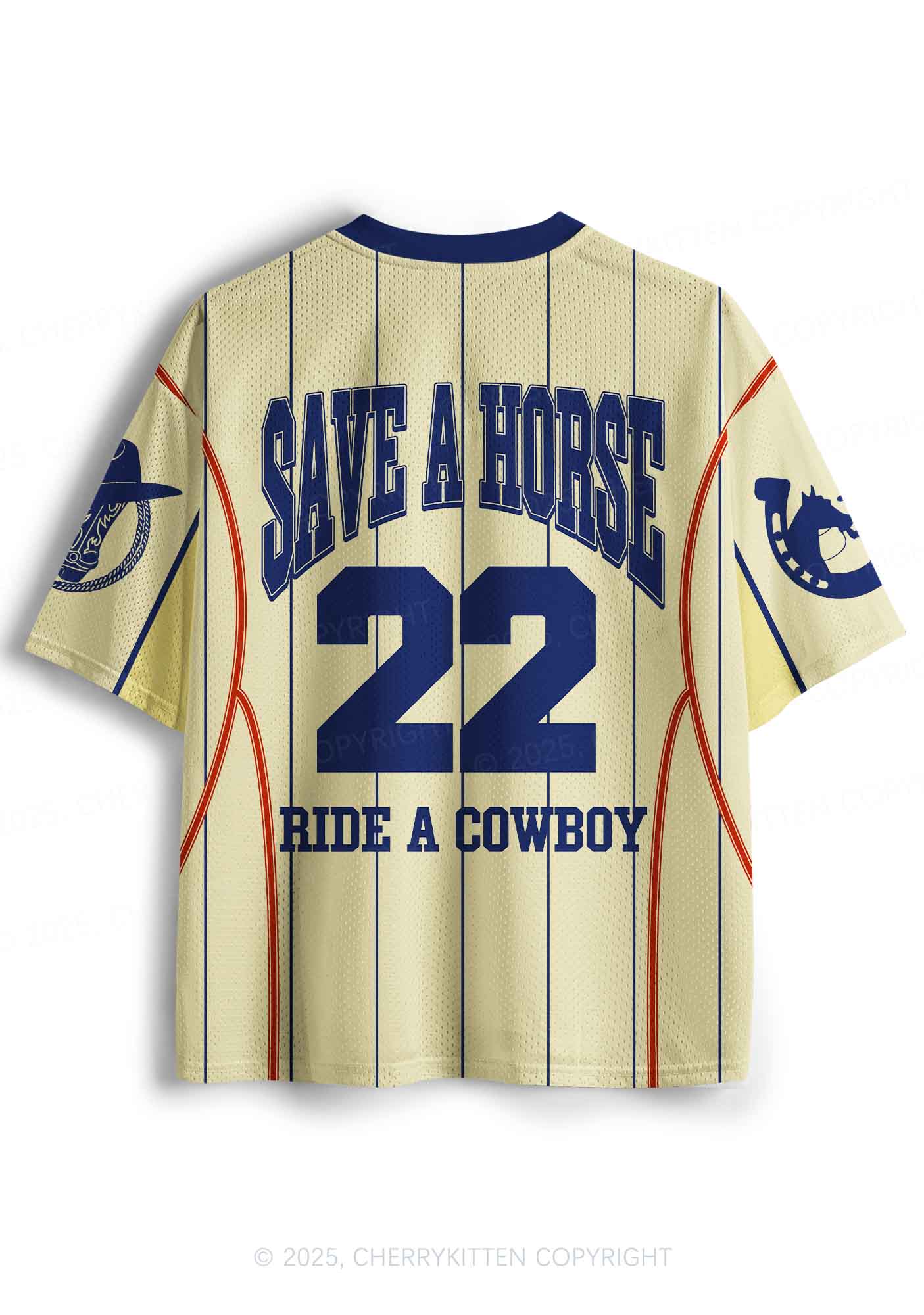 Custom Yellow Save A Horse Y2K Sport Jersey Shirts Cherrykitten