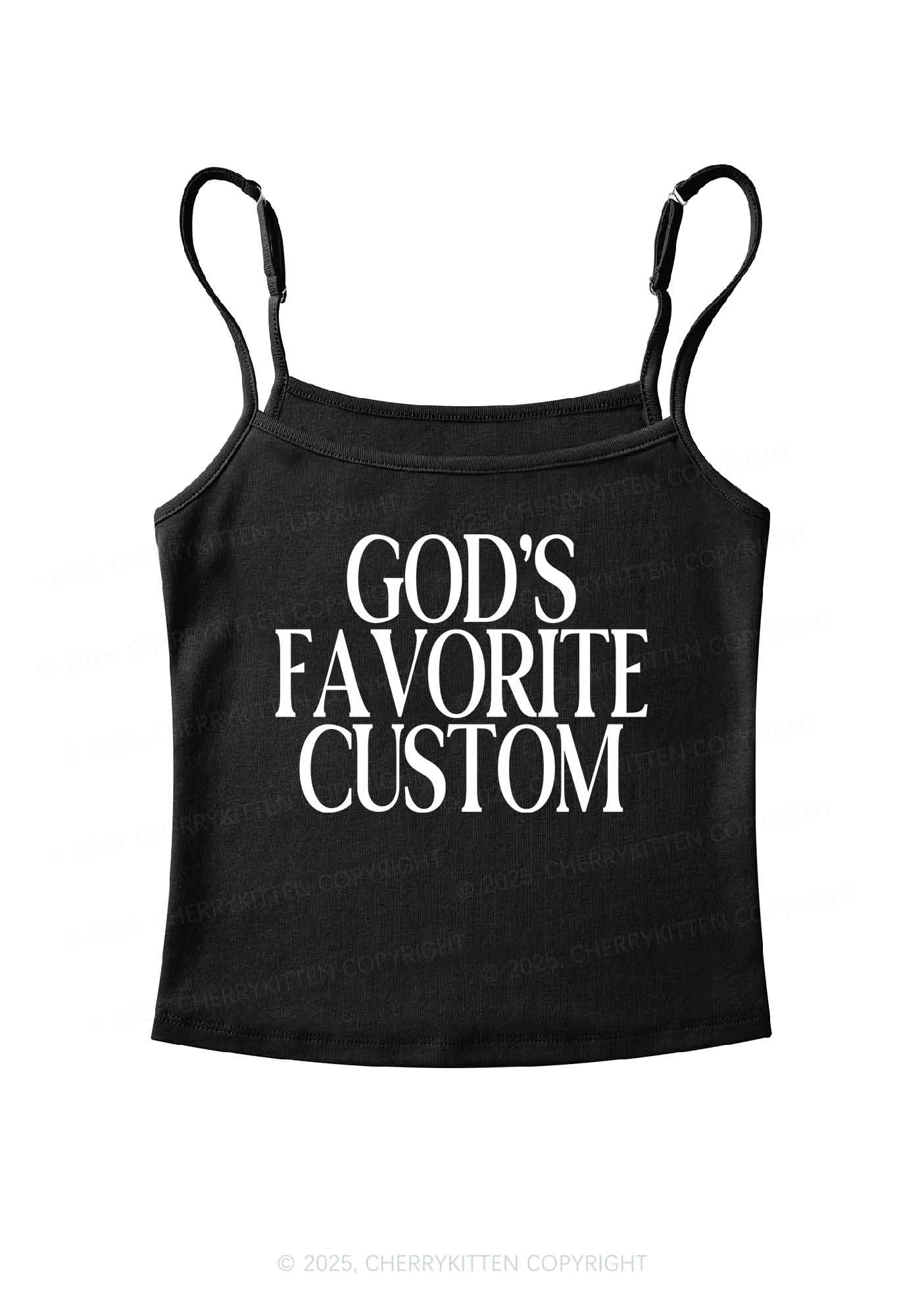 Gods Favorite Custom Y2K Spaghetti Strap Cami Cherrykitten