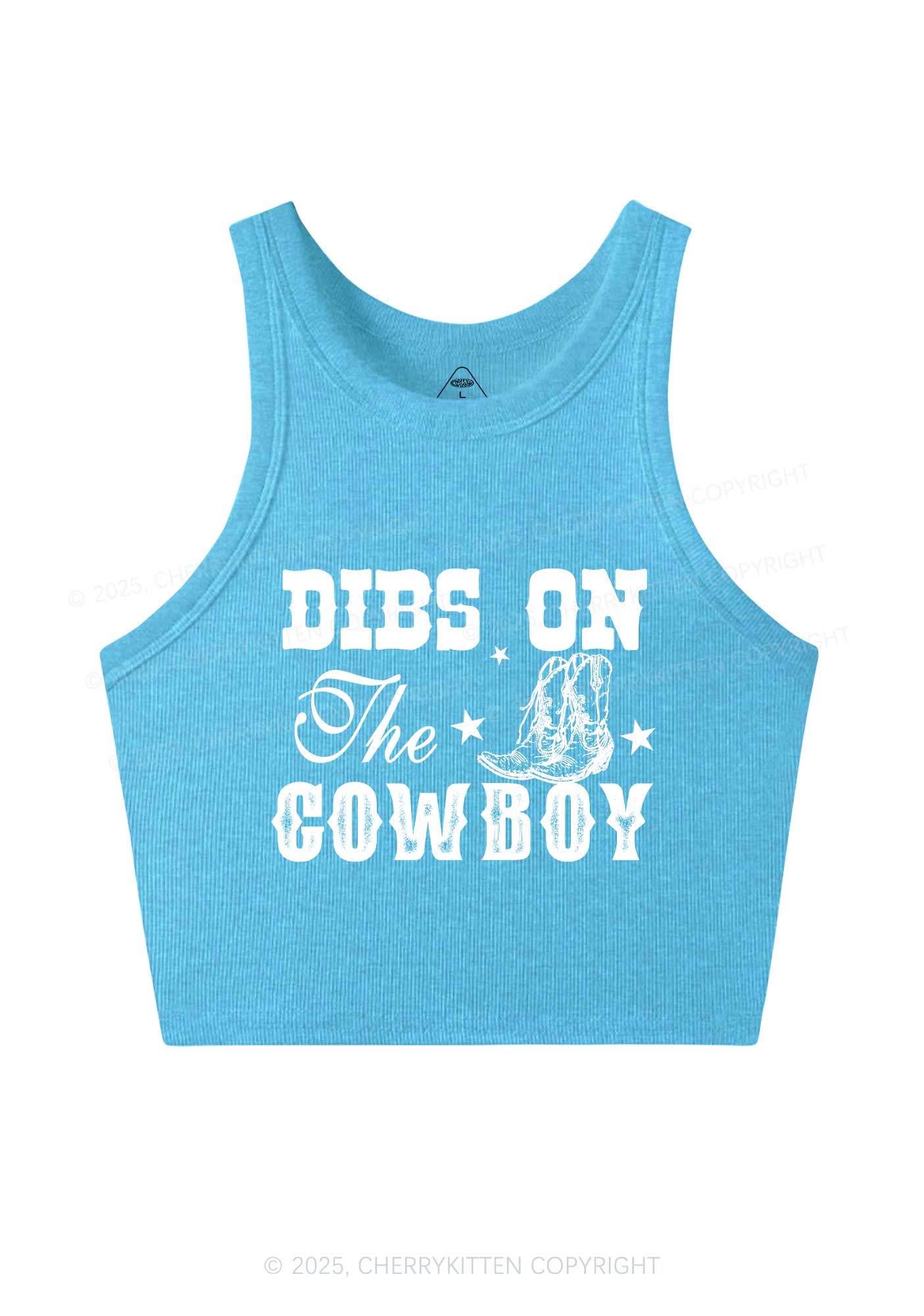 Dibs On The Cowboy Y2K Crop Tank Top Cherrykitten