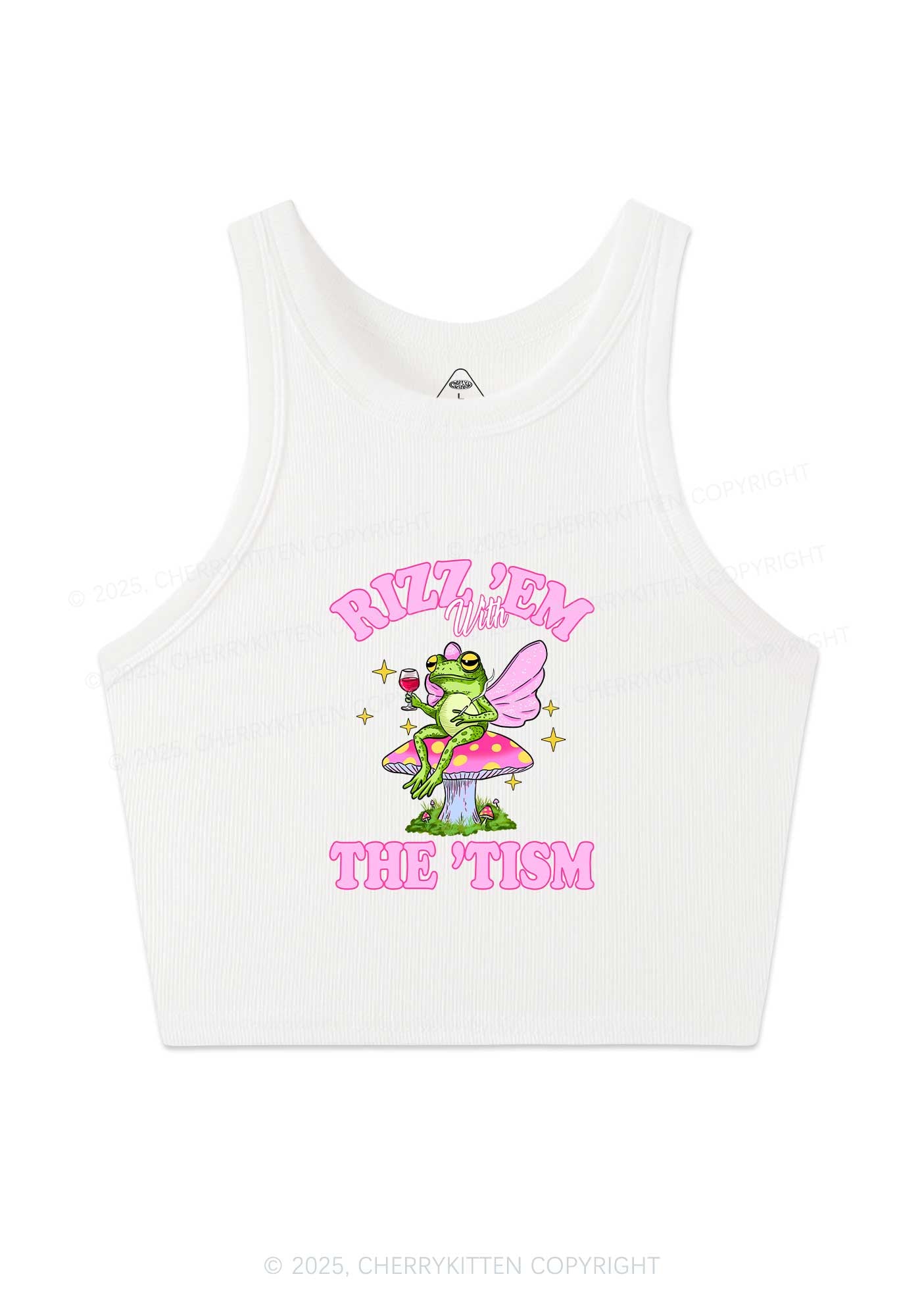 Fairy Frog Rizz Tism Y2K Crop Tank Top Cherrykitten