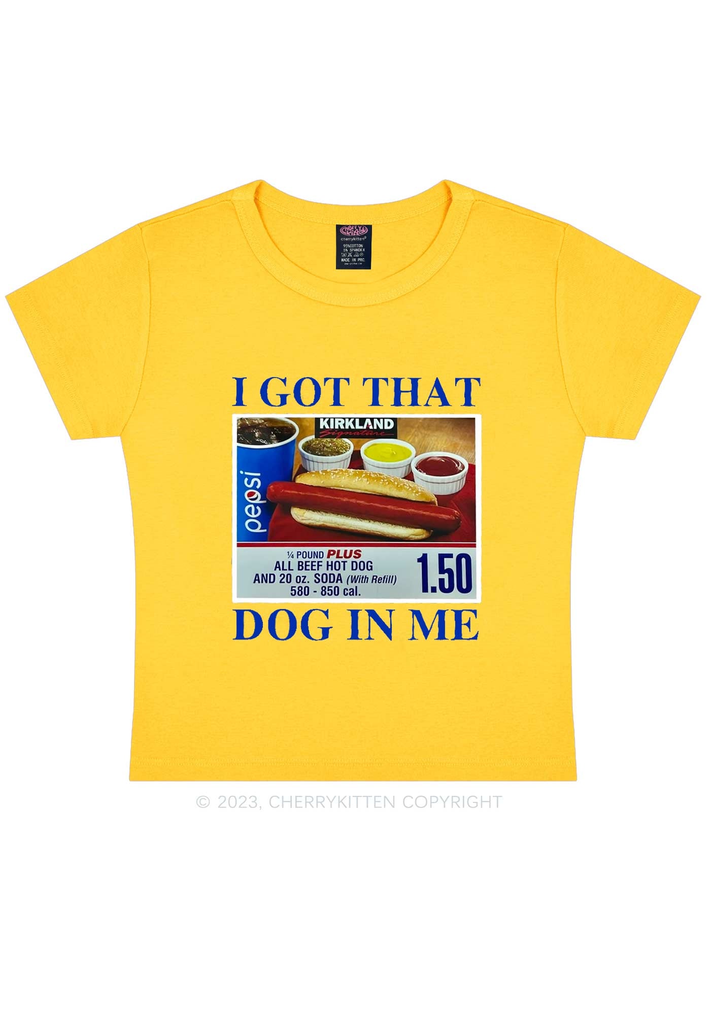 I Got That Hot Dog In Me Y2K Baby Tee Cherrykitten