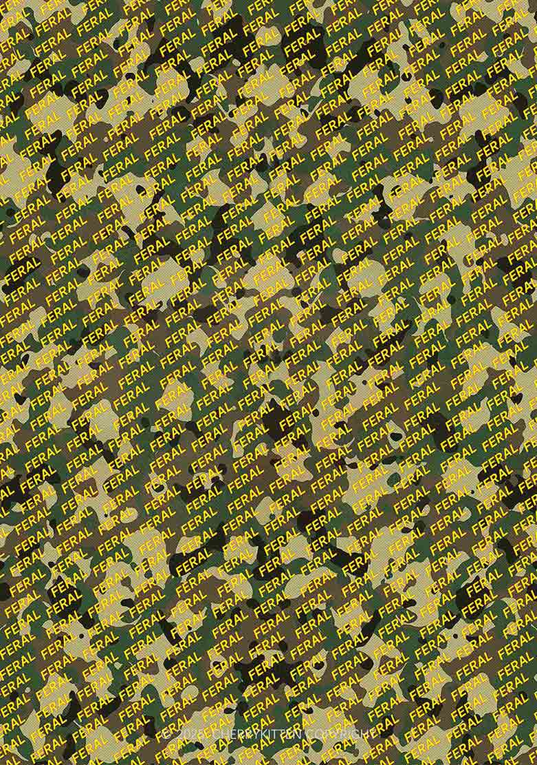 Wild Camouflage Feral Y2K Print Midi Skirt Cherrykitten