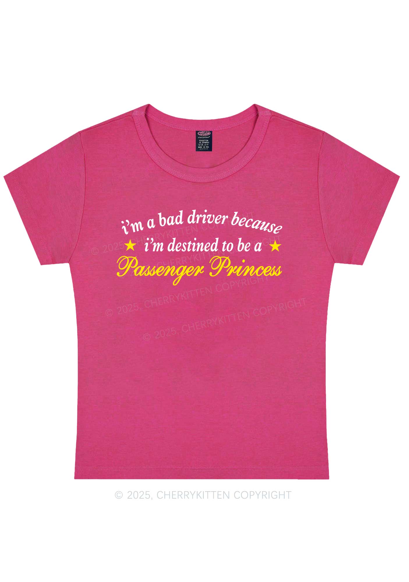 Destined To Be Passenger Princess Y2K Baby Tee Cherrykitten