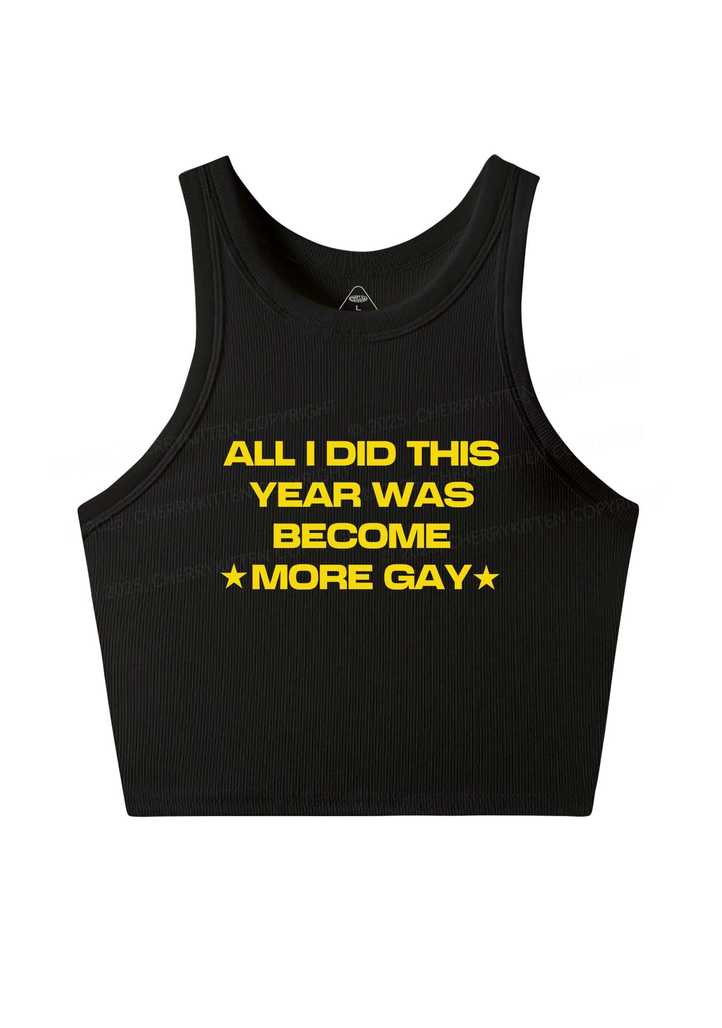 Become More Gay Pride Y2K Crop Tank Top Cherrykitten