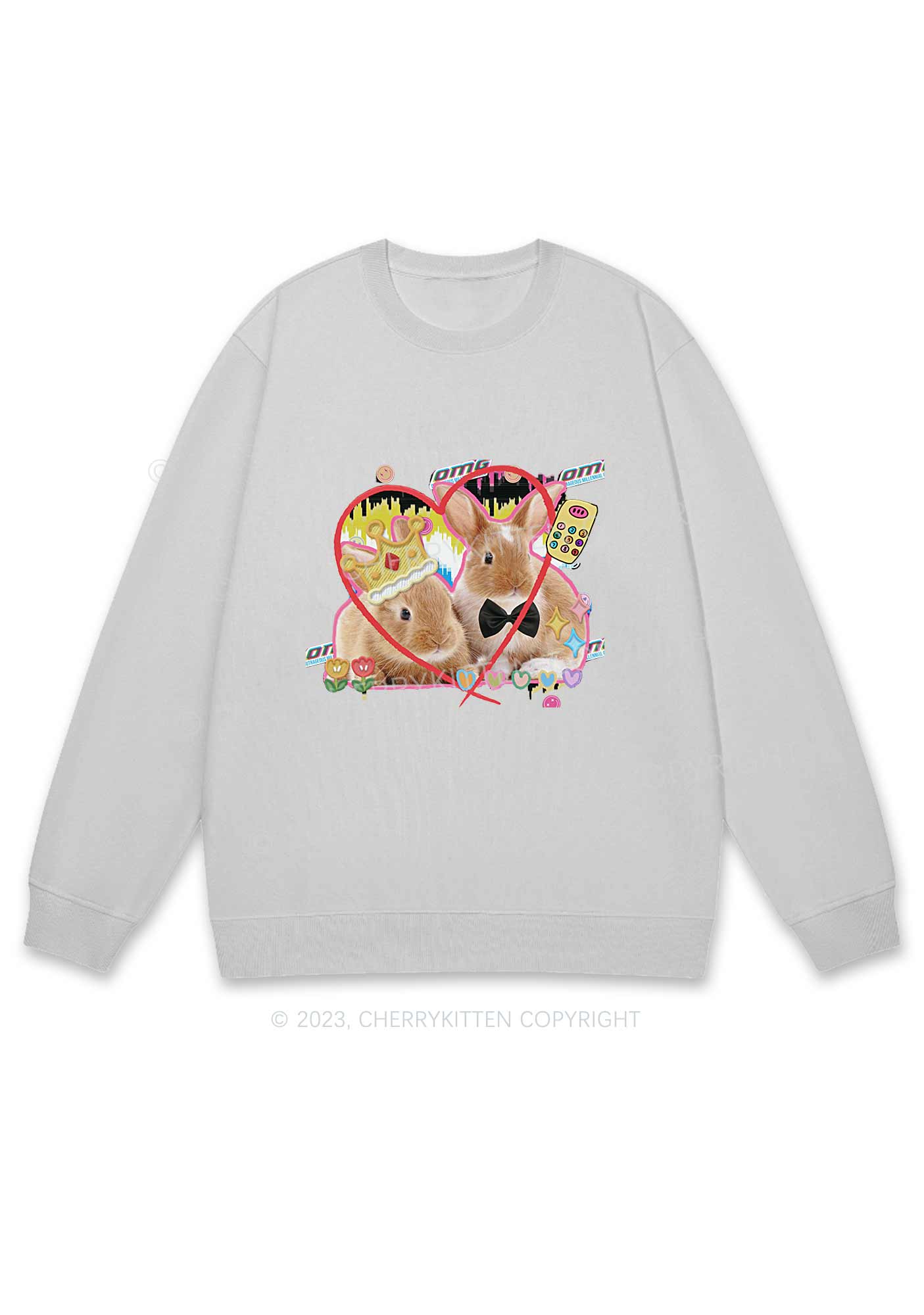 Rabbit Couple Y2K Sweatshirt Cherrykitten