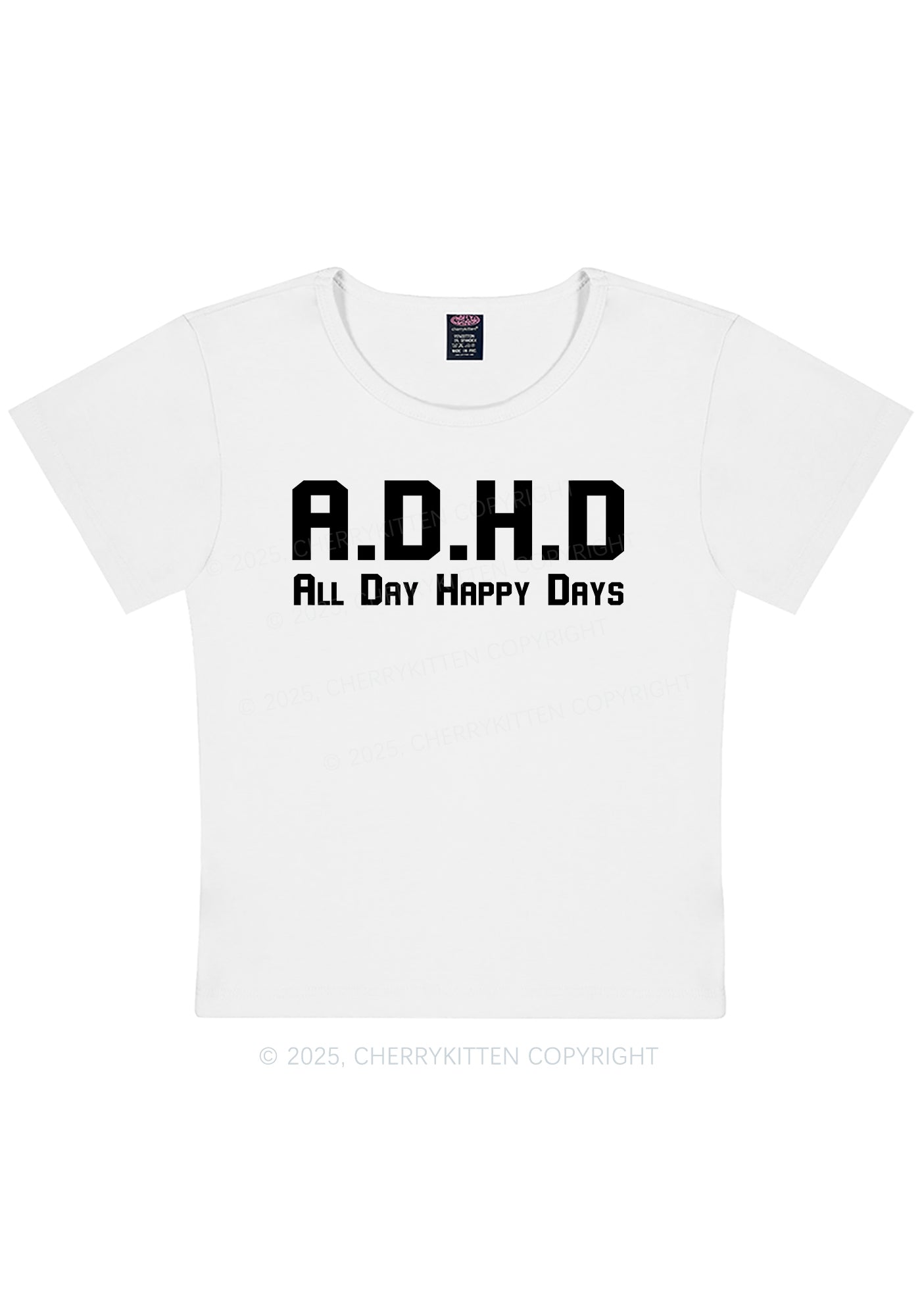 All Day Happy Days Y2K Baby Tee Cherrykitten