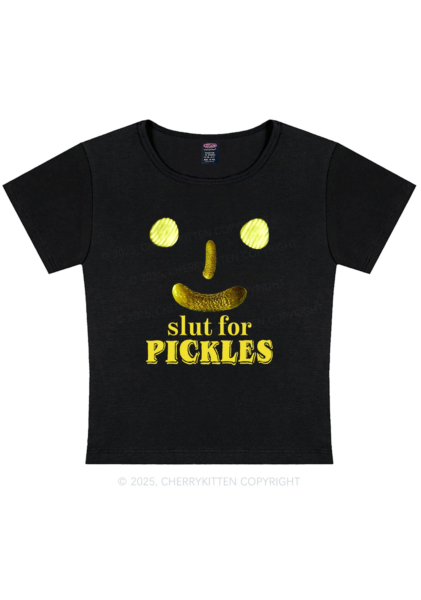 Slxt For Pickles Y2K Baby Tee Cherrykitten