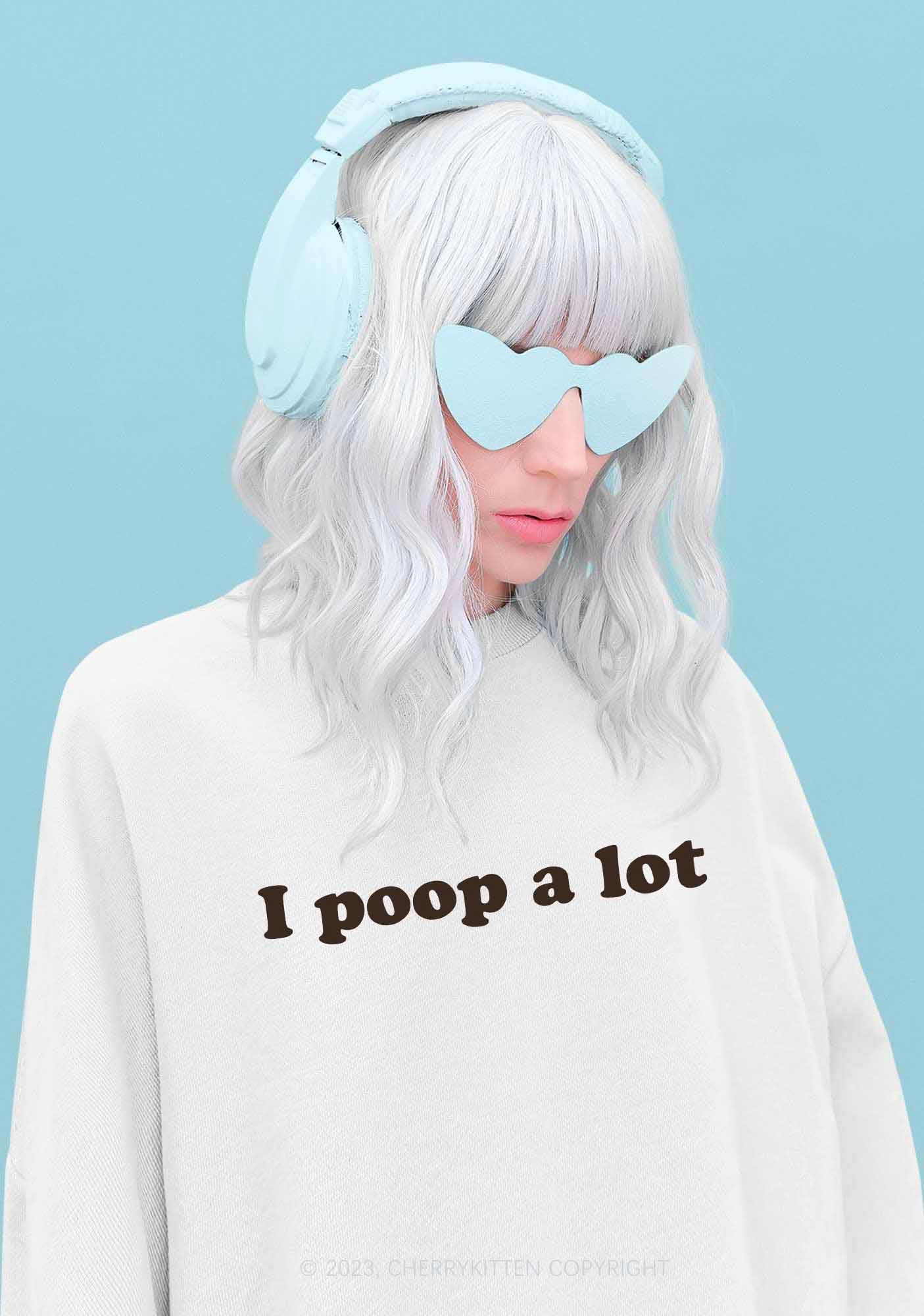 Poop A Lot Y2K Sweatshirt Cherrykitten