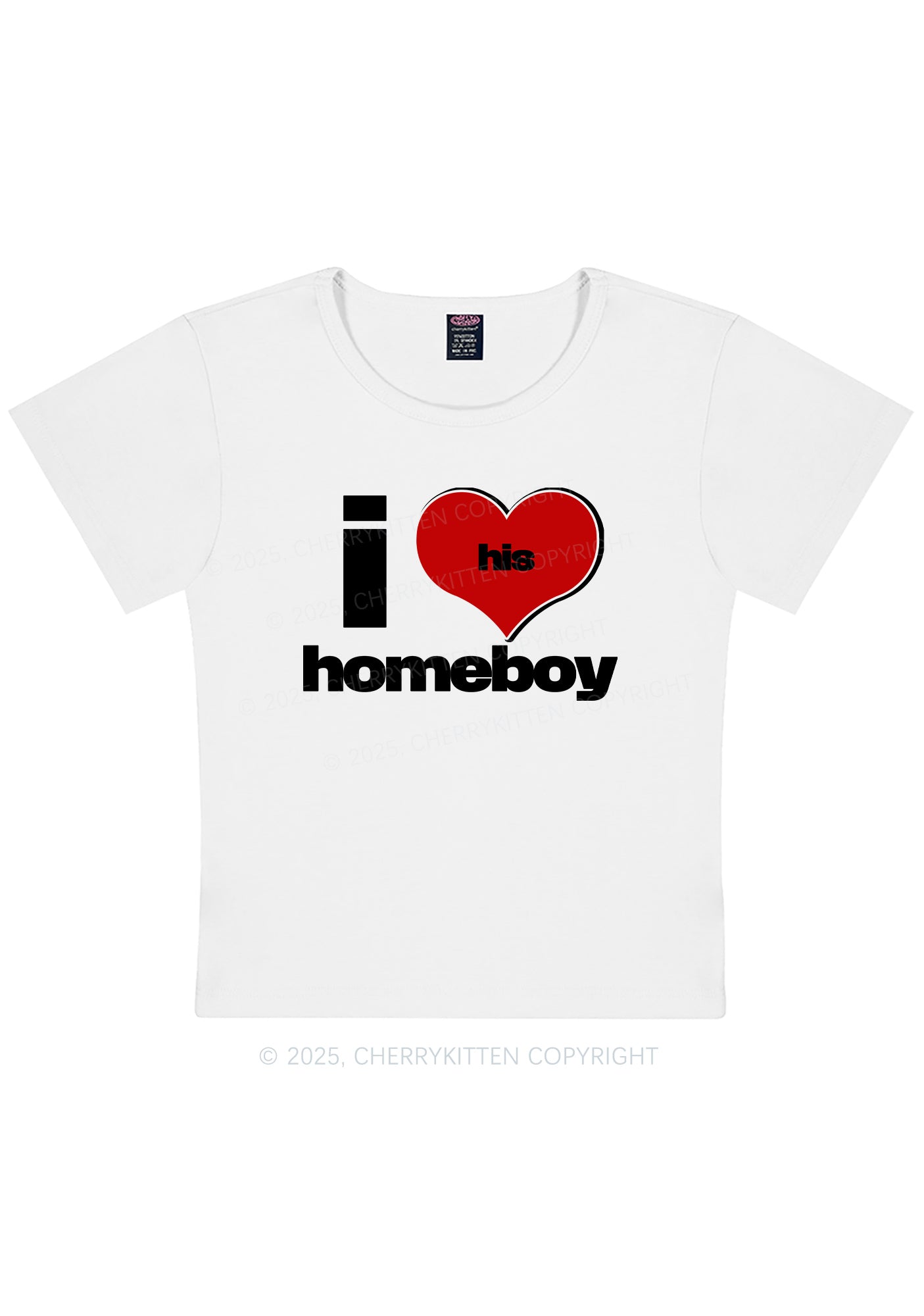 I Love His Homeboy Y2K Baby Tee Cherrykitten