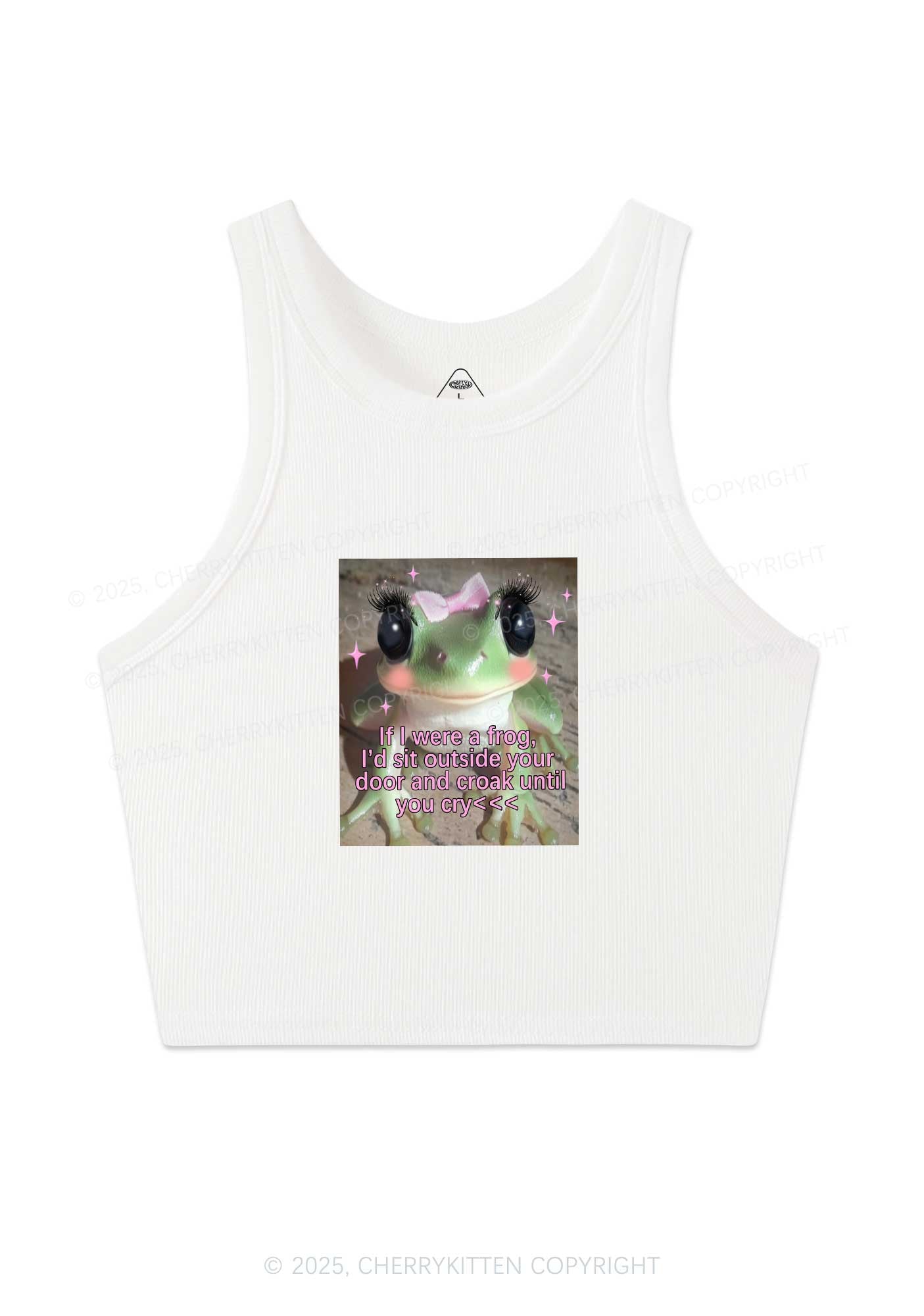 If I Were Frog Y2K Crop Tank Top Cherrykitten