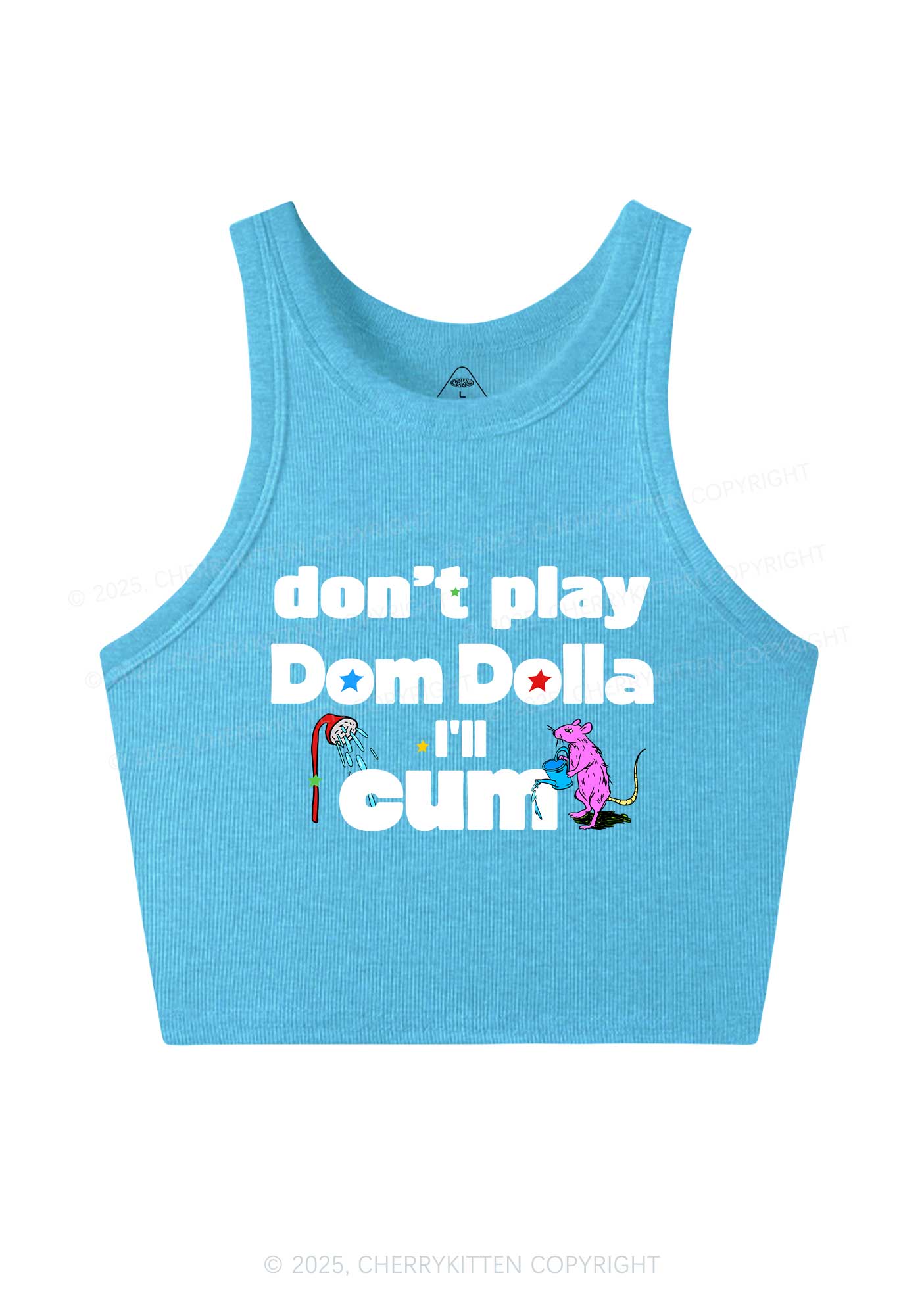 Do Not Play Dom Y2K Crop Tank Top Cherrykitten