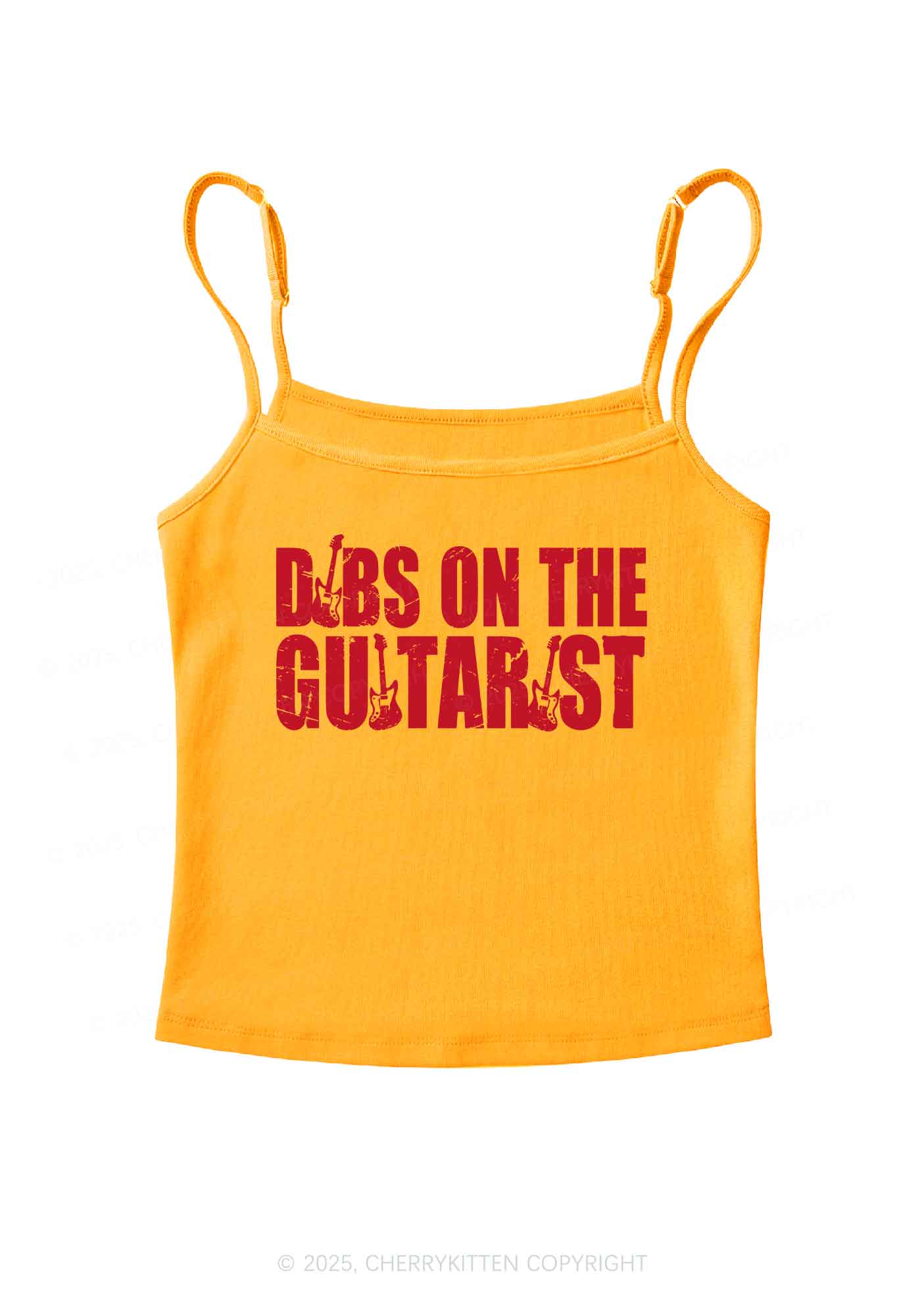 Dibs On The Guitarist Y2K Spaghetti Strap Cami Cherrykitten