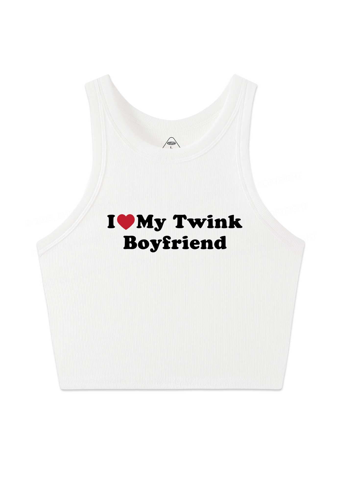 I Love My Twink BF Pride Y2K Crop Tank Top Cherrykitten