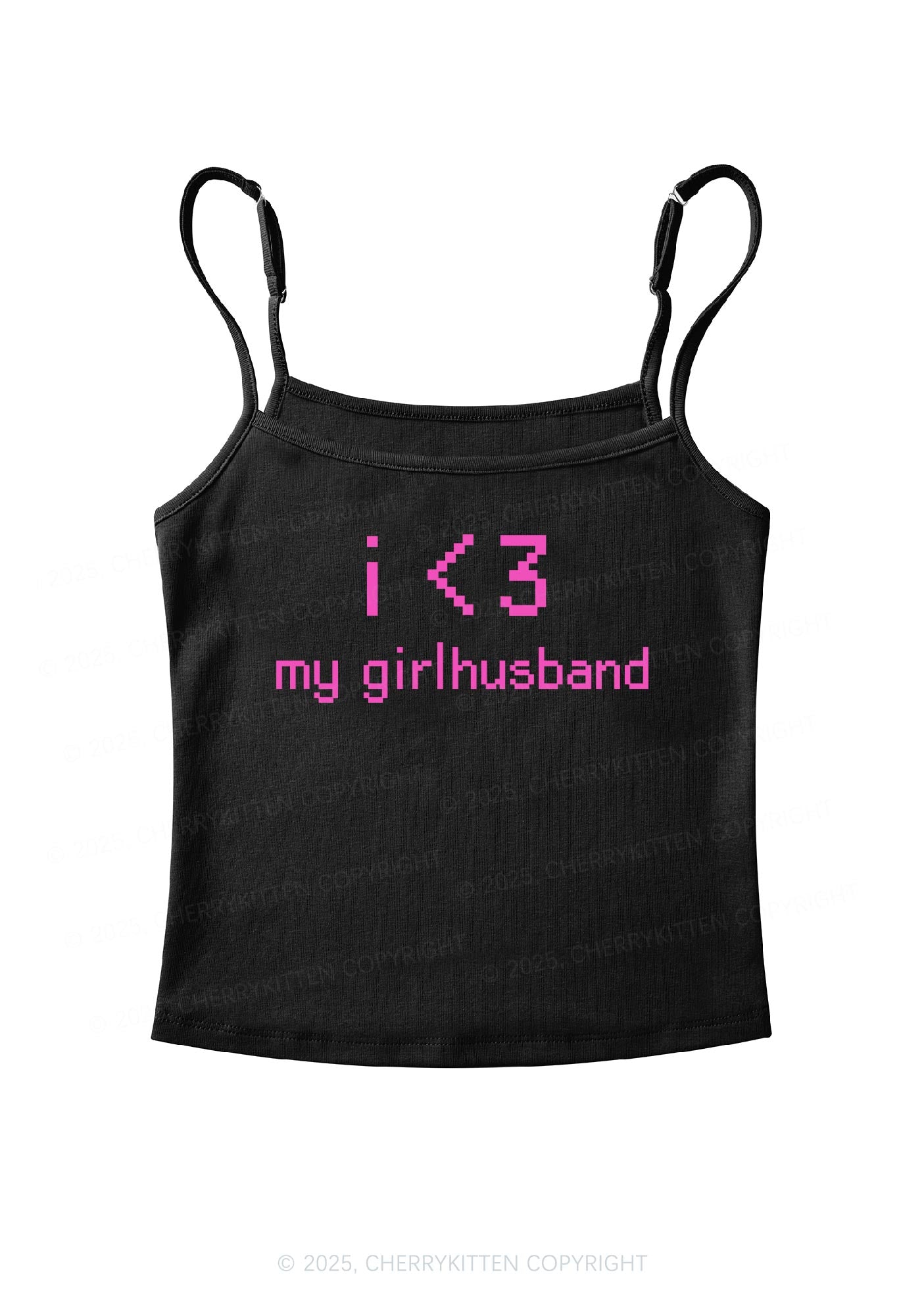 I Love My Girlhusband Y2K Spaghetti Strap Cami Cherrykitten