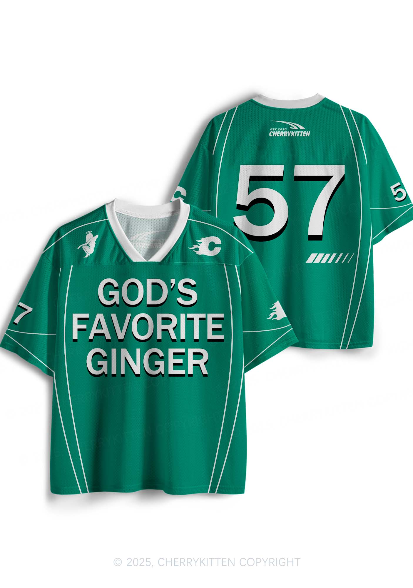 Custom Gods Favorite Ginger Y2K Sport Jersey Shirts Cherrykitten